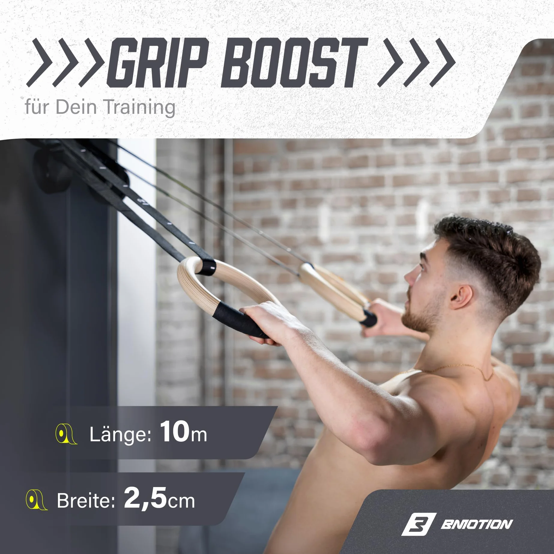 Müller & Blum Bande antidérapante Grip Tape 10 m pour fitness, musculation et calisthenics