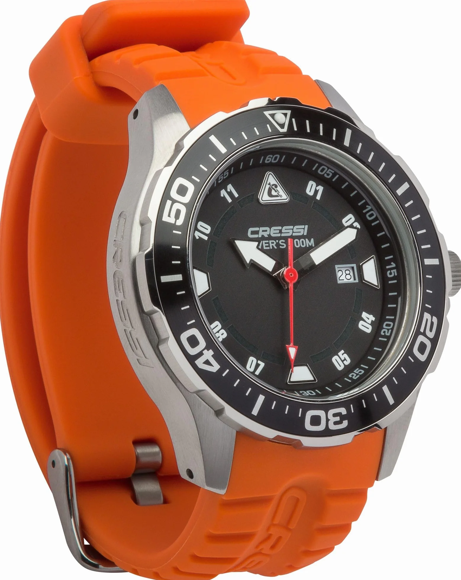 CRESSI Manta Montre de Plongée Homme Femme, Acier Inoxydable, 10 ATM