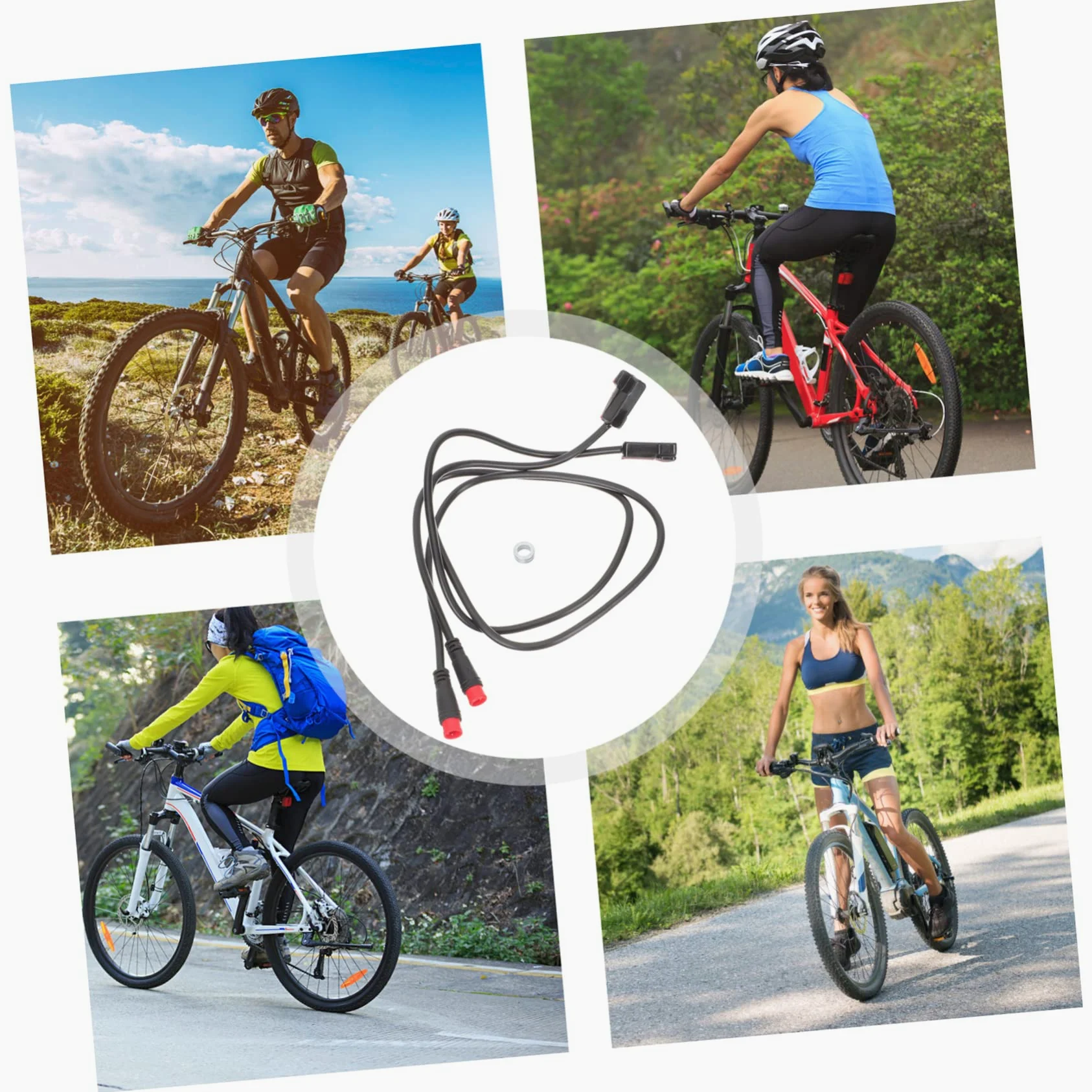 BESPORTBLE 4paires Câble De Frein Électrique pour Vélo Capteur De Coupure De Frein avec Connecteur Pin Compatible Moteur Central Et Arrière