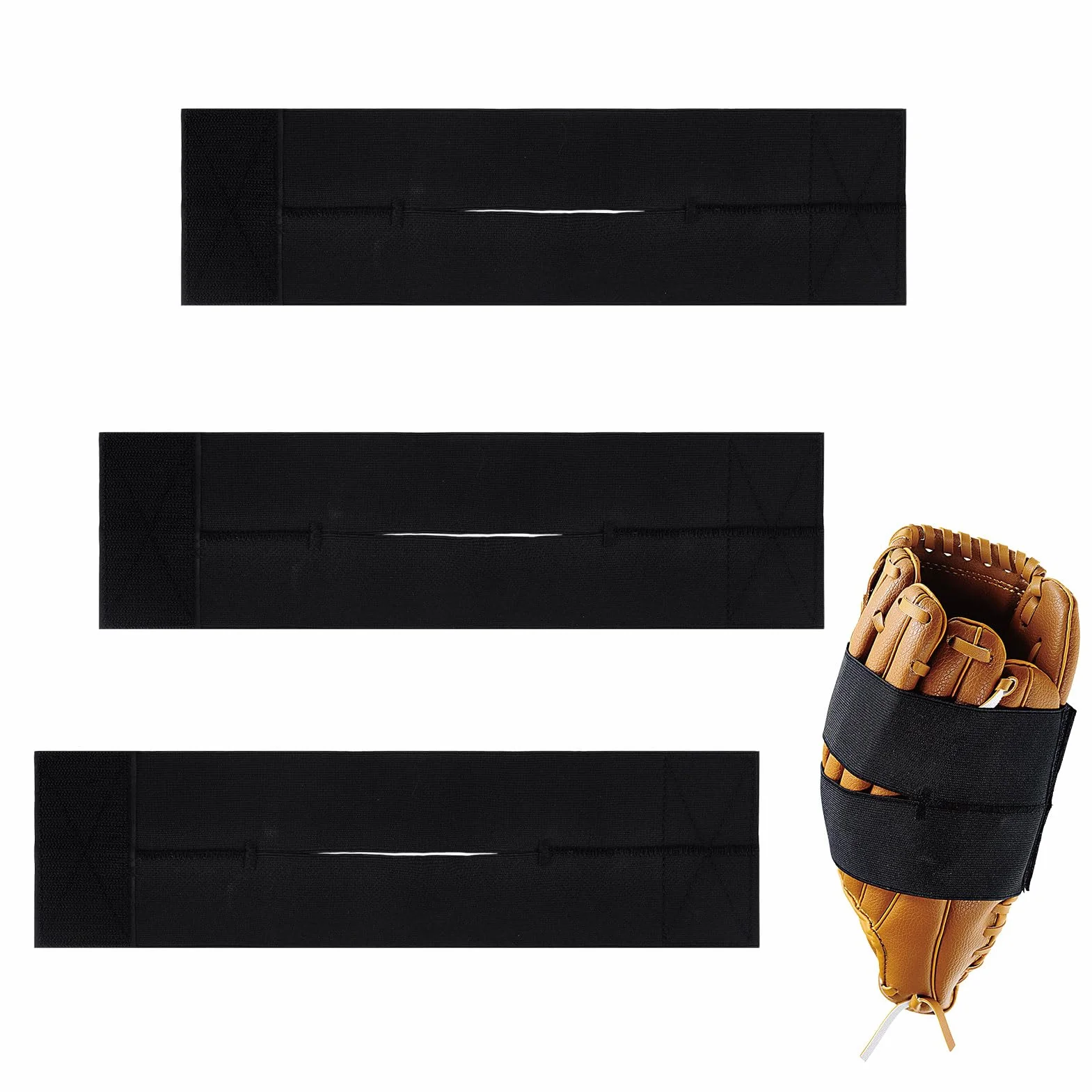 NICENEEDED 3 Bande de Protection pour Gants Sangle Élastique Baseball Softball Accessoires