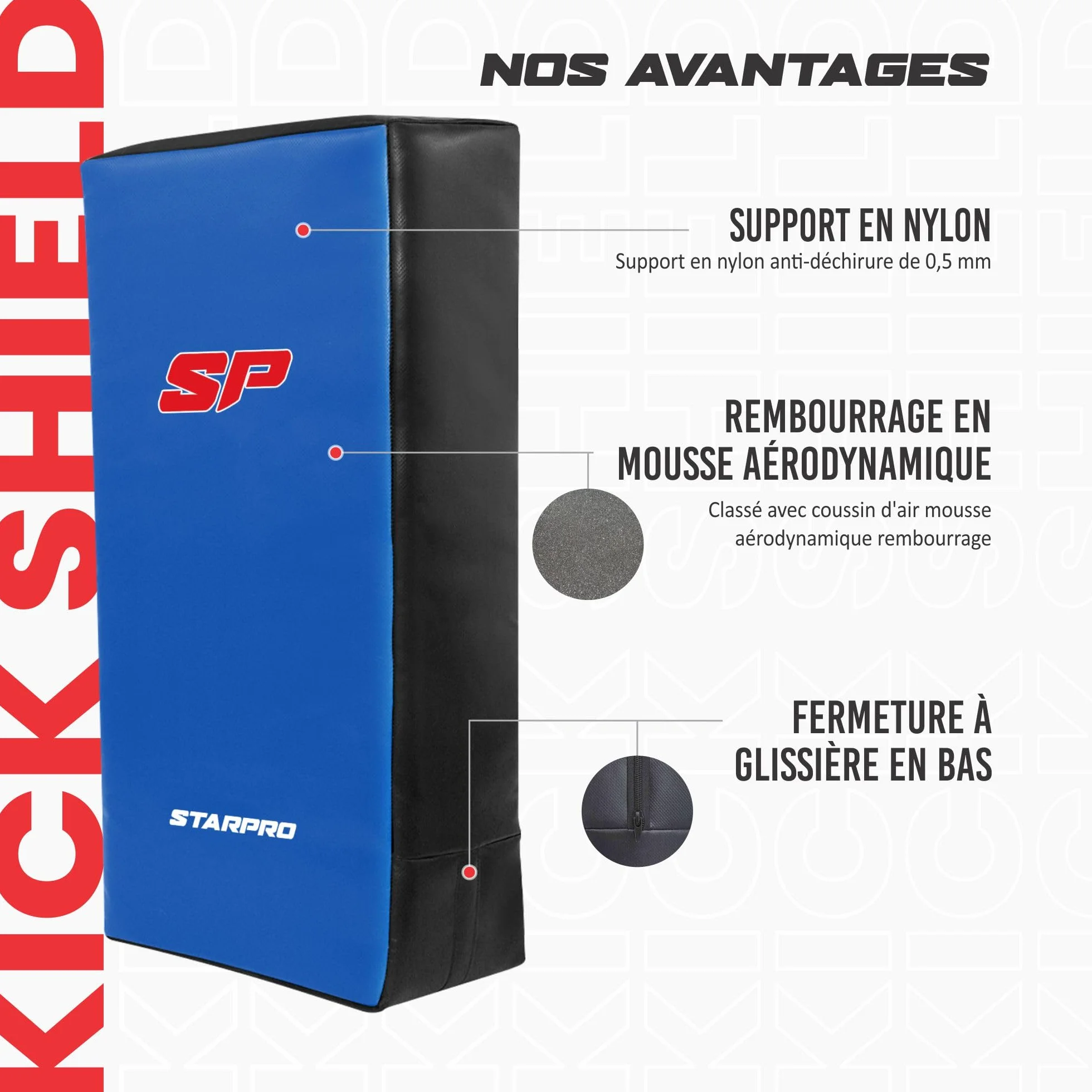Starpro Bouclier de Frappe Patte d'Ours Boxe Cuir Synthétique Triple Vinyle High-Tech pour MMA Combat Muay Thaï Karaté Kickboxing