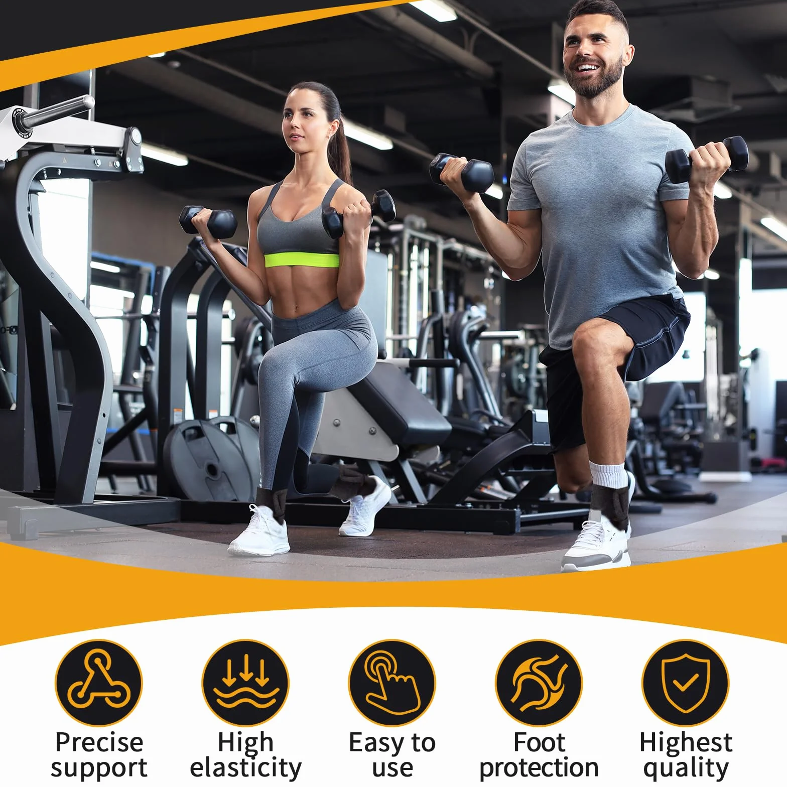 Chevillère Entorse Sport Maintien, Bandage Pied Ajustable Compression Deux Pieds