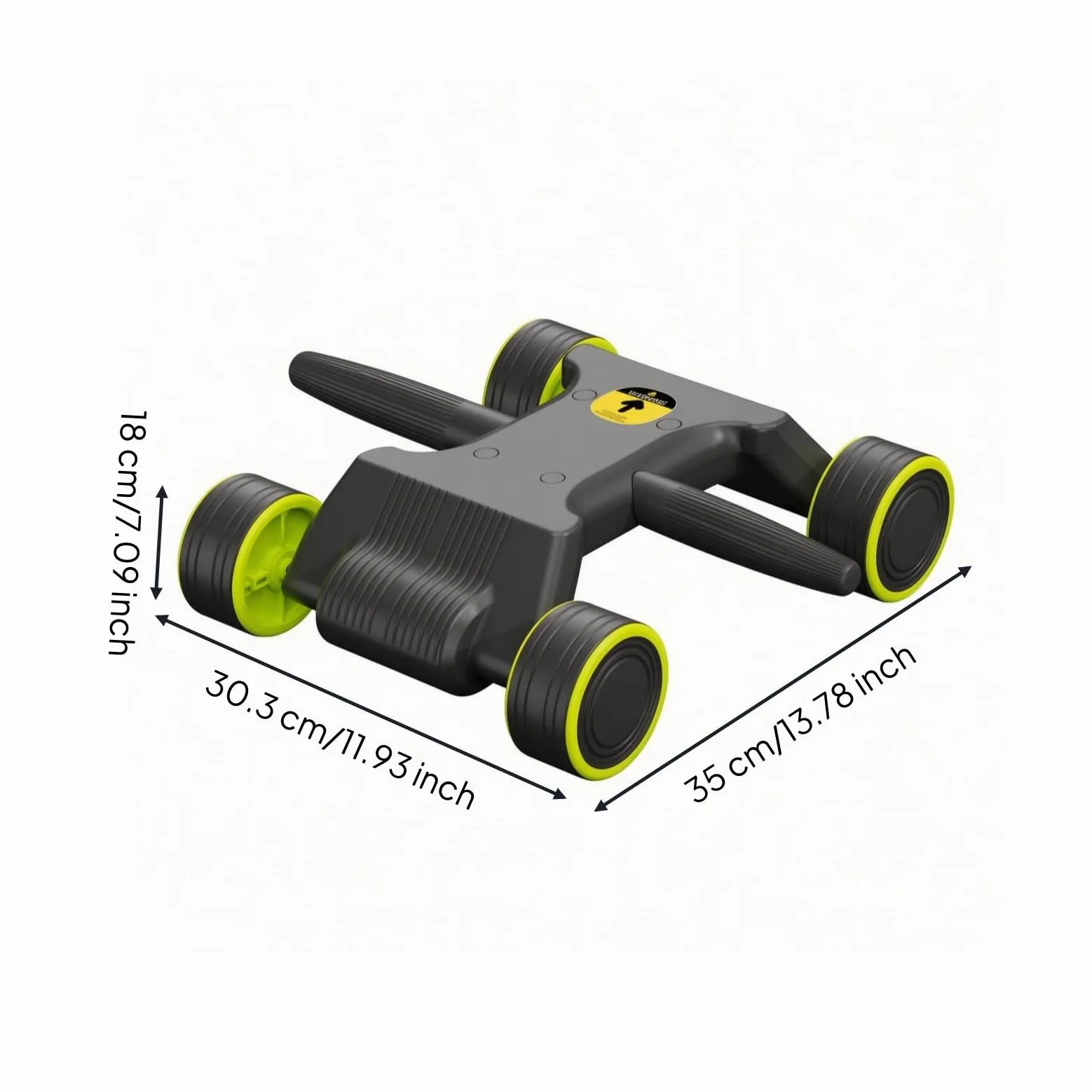 Appareil Fitness pour Abdominaux | Format Compact et Bas, Rouleau pour Abdominaux à Quatre Roues, Portable, Appartement, Débutants