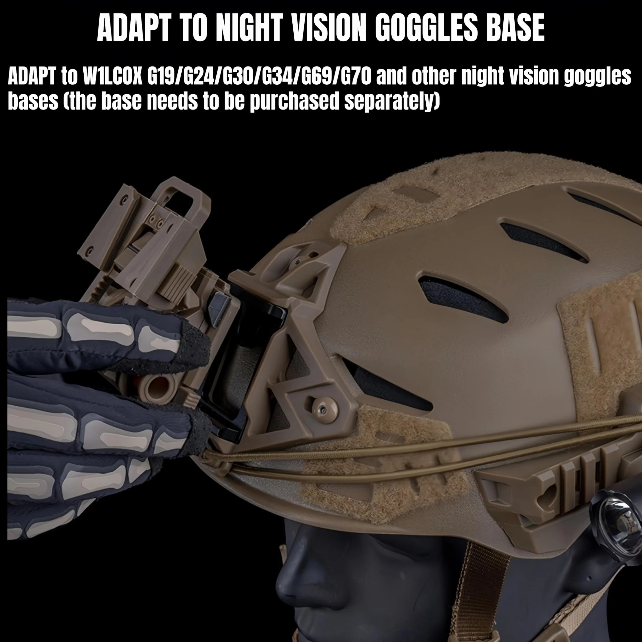Casque Tactique W.endy 3.0 Version simplifiée pour Chasse Combat Airsoft Protection