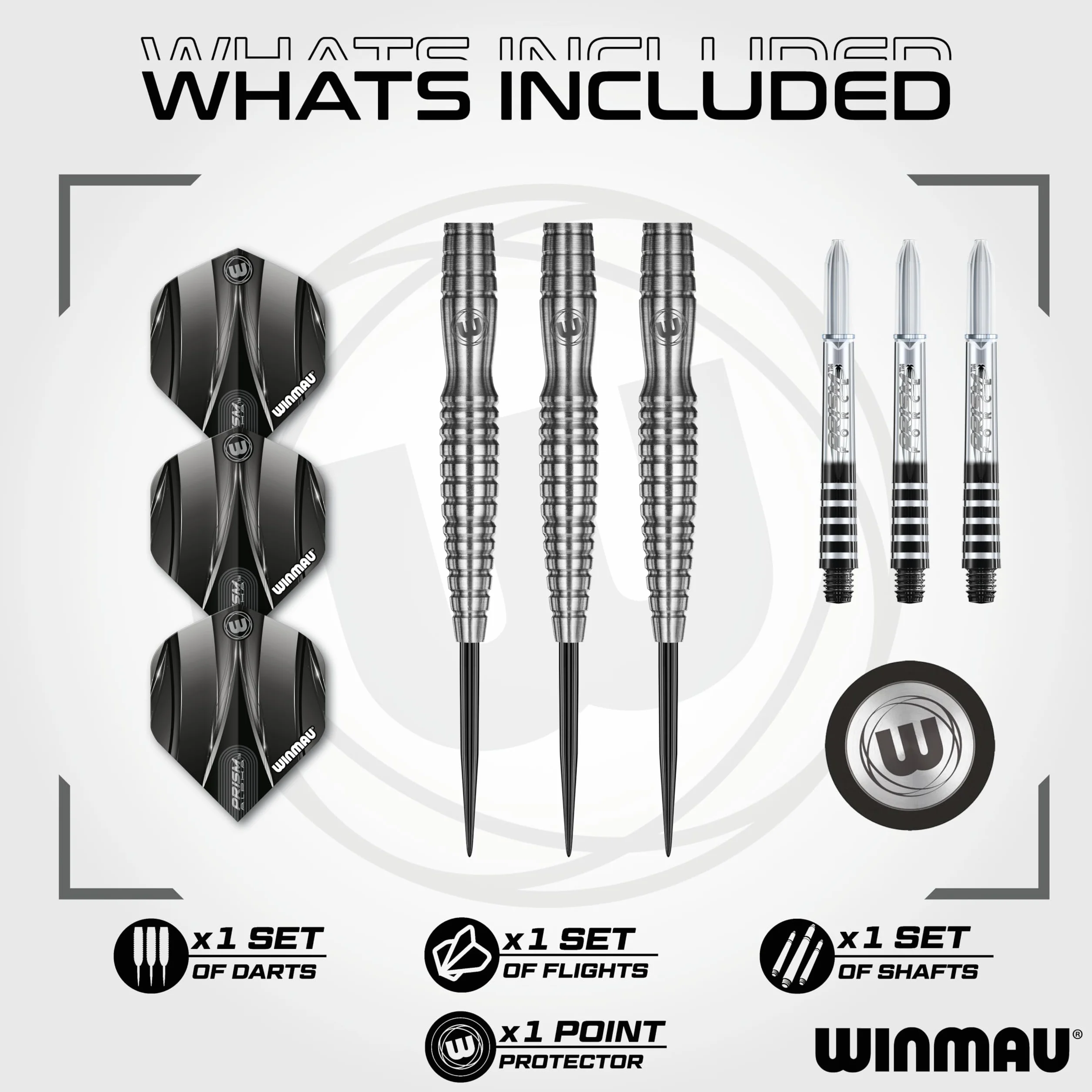 WINMAU Sniper V2 90% Fléchettes Pointe Acier 24g