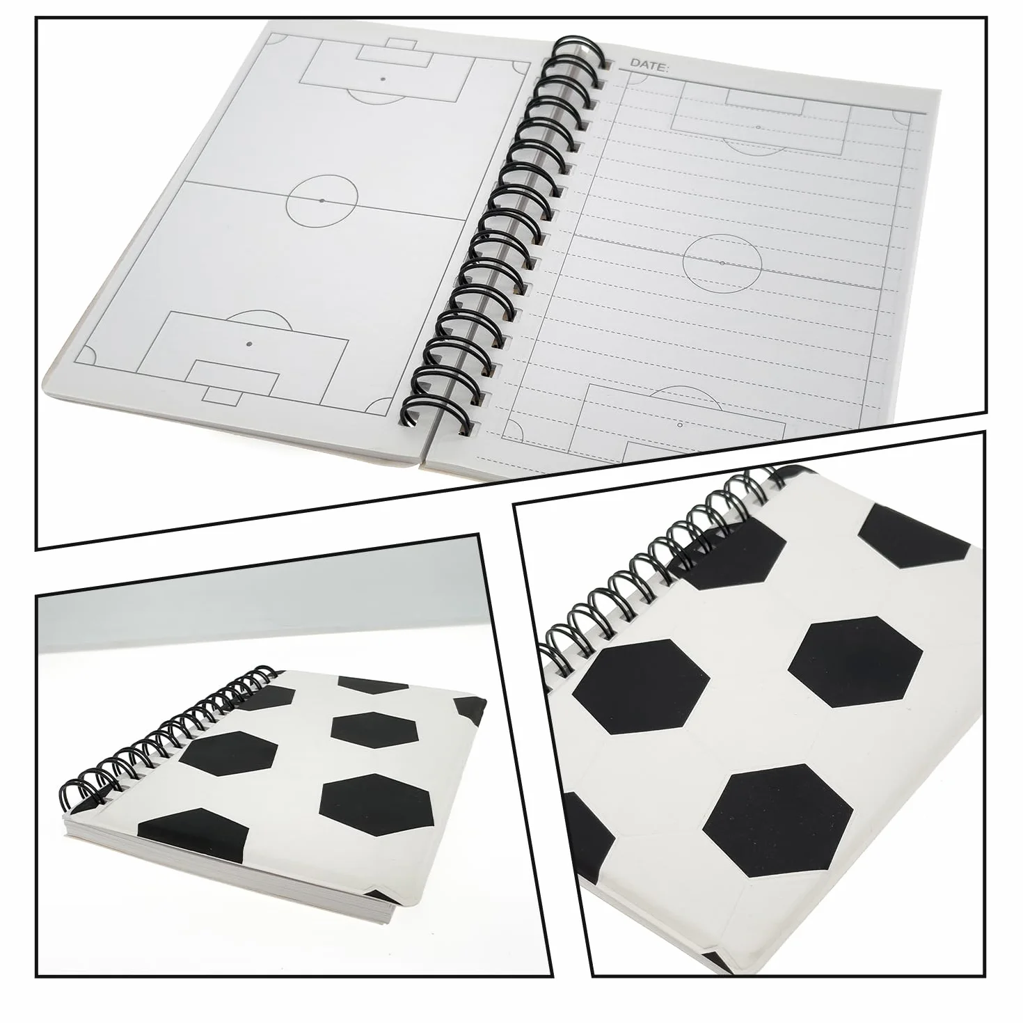Carnet De Football 2 Pièces A6 100 Pages,Carnet De Notes Football Garçons, Carnet De Coach Football,Cadeau De Football Pour Garçons Fans De Football,Double Face Football Jour De Match Cahier Tactique