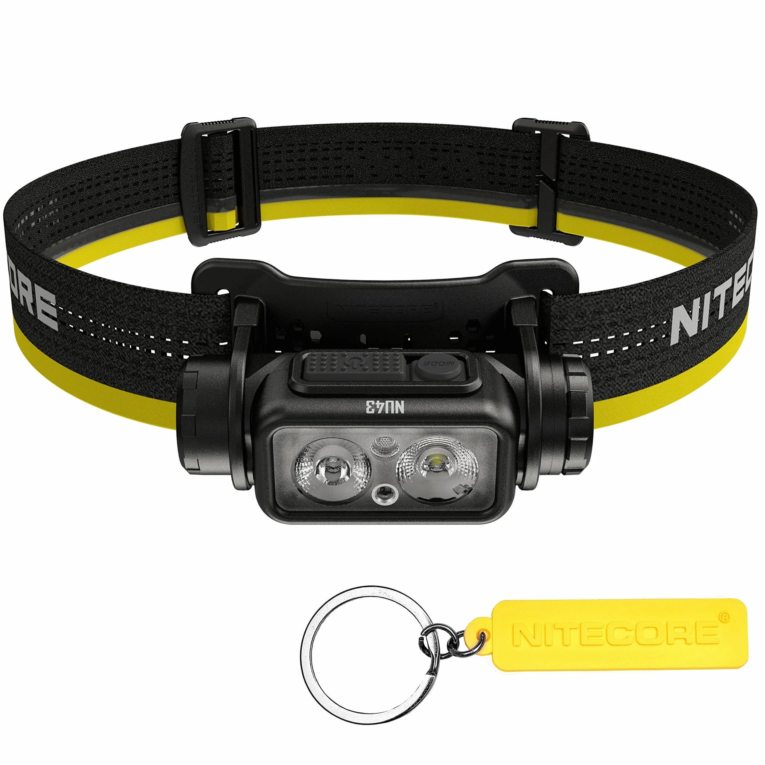 Nitecore NU43 Lampe frontale légère 1400 lumens avec batterie 3400 mAh rechargeable USB-C