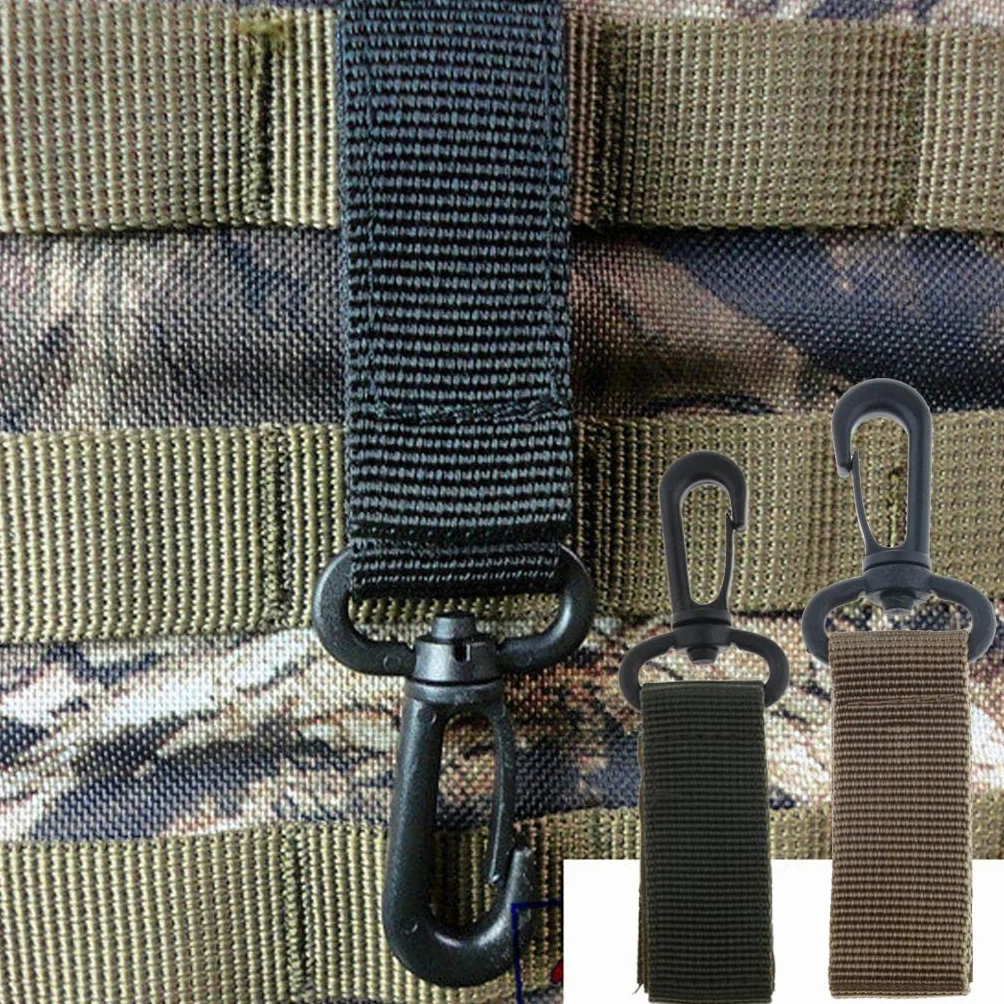 Mousqueton en nylon avec boucle Molle Vert militaire Type 2