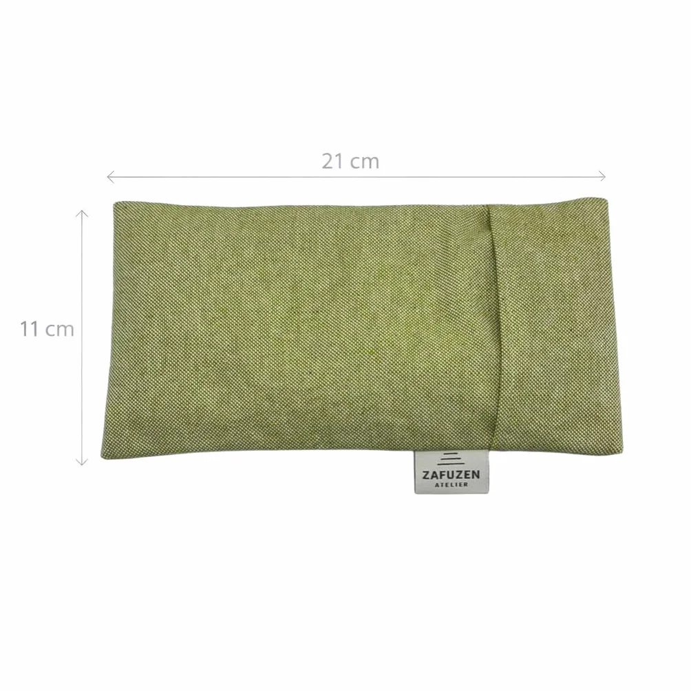 Coussin pour Les Yeux avec Housse Lavable Sage – Coussin oculaire avec Fleurs de Lavande Naturelle et Riz, Coton Naturel, Yoga et méditation