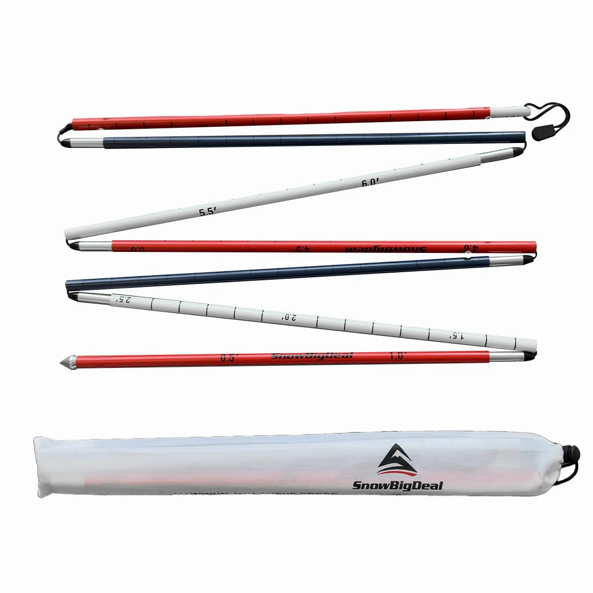 Sonde d'avalanche américaine de 2,0 à 10 pieds (305 cm) – Sauvetage de sécurité sur neige