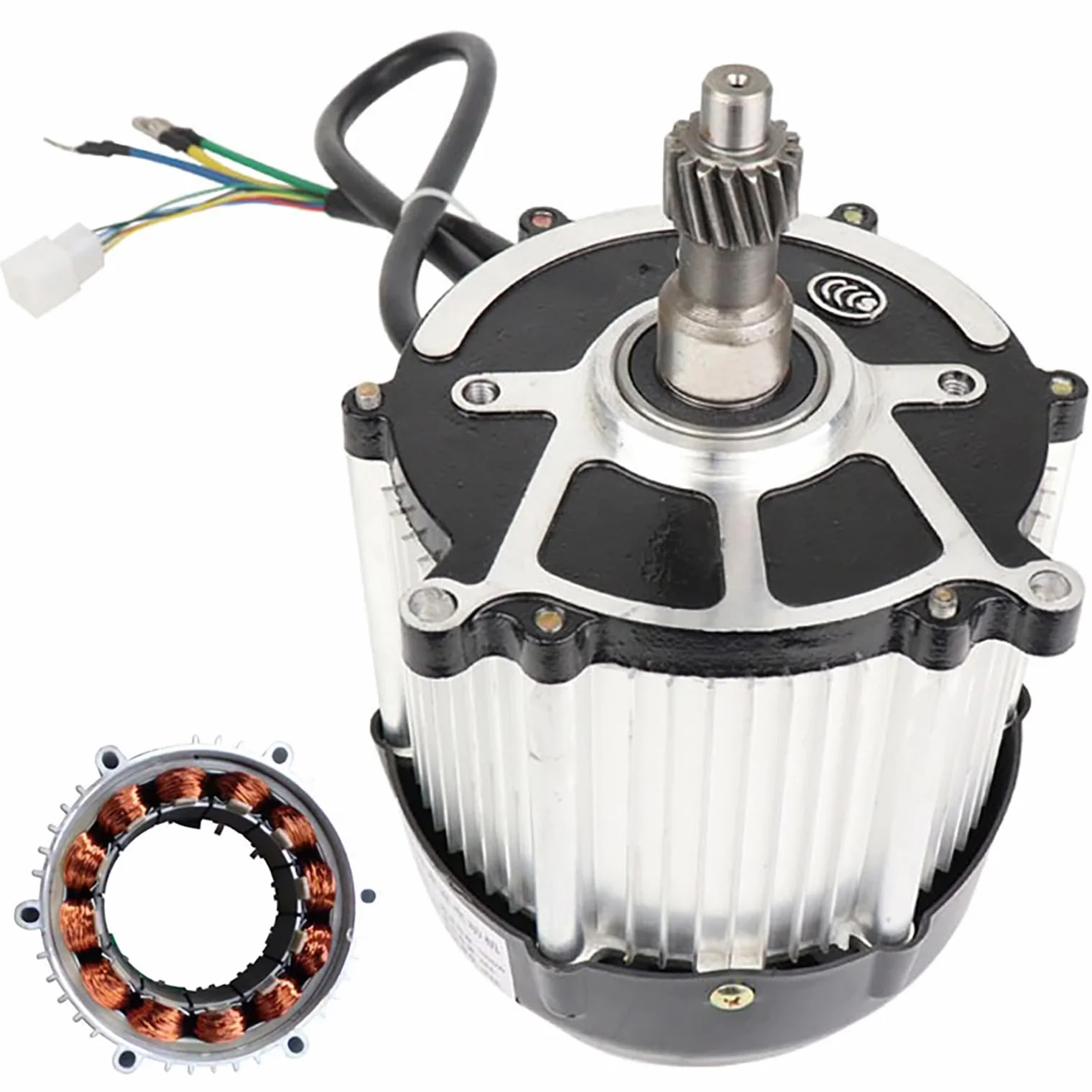 Moteur sans Balais 500W-1800W 48V 60V 72V Tricycle électrique 3300RPM 5 Trous 16 Dents