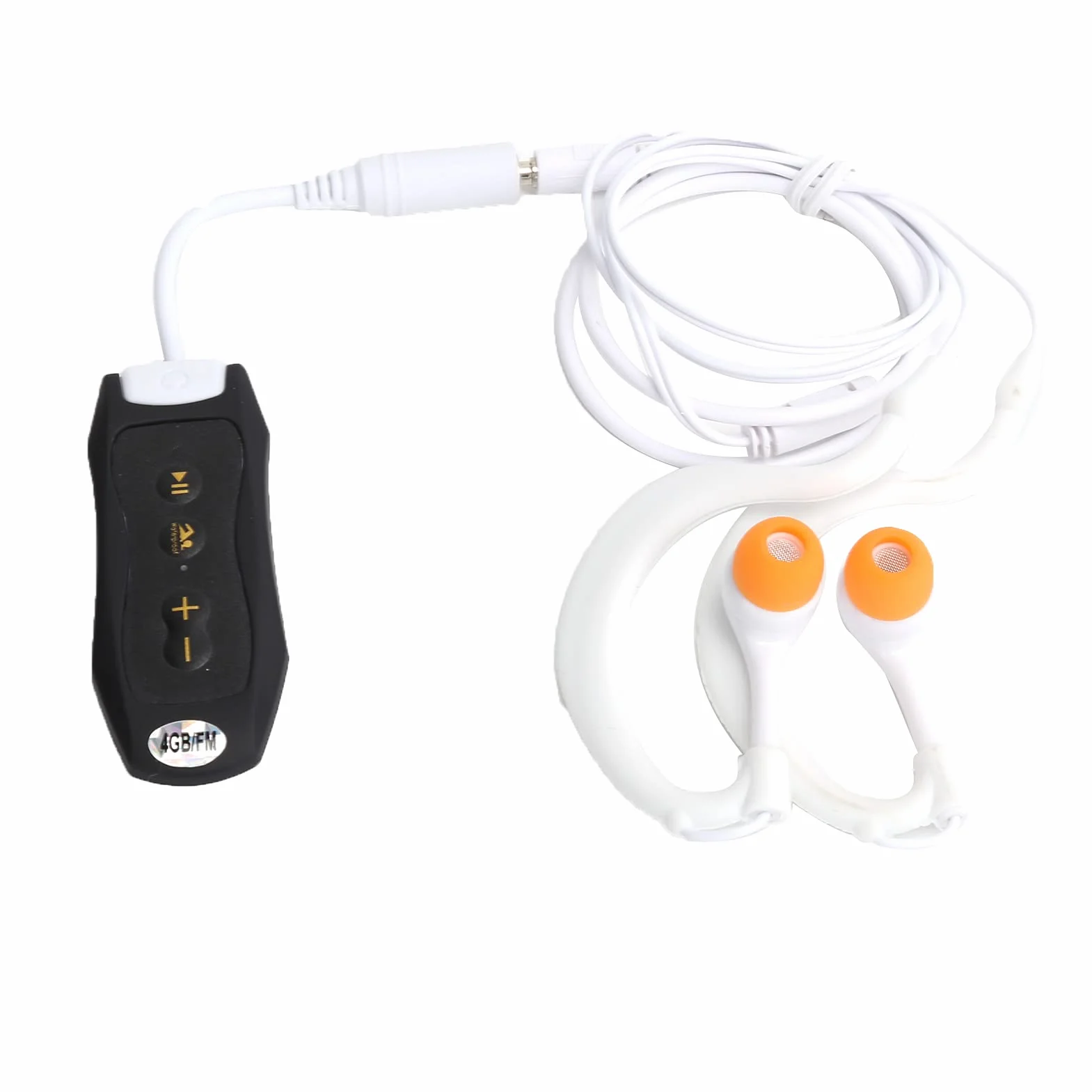 Lecteur de Musique Étanche IPX8 Sports Mp3 pour Natation avec Écouteurs et Clip 4GB Noir