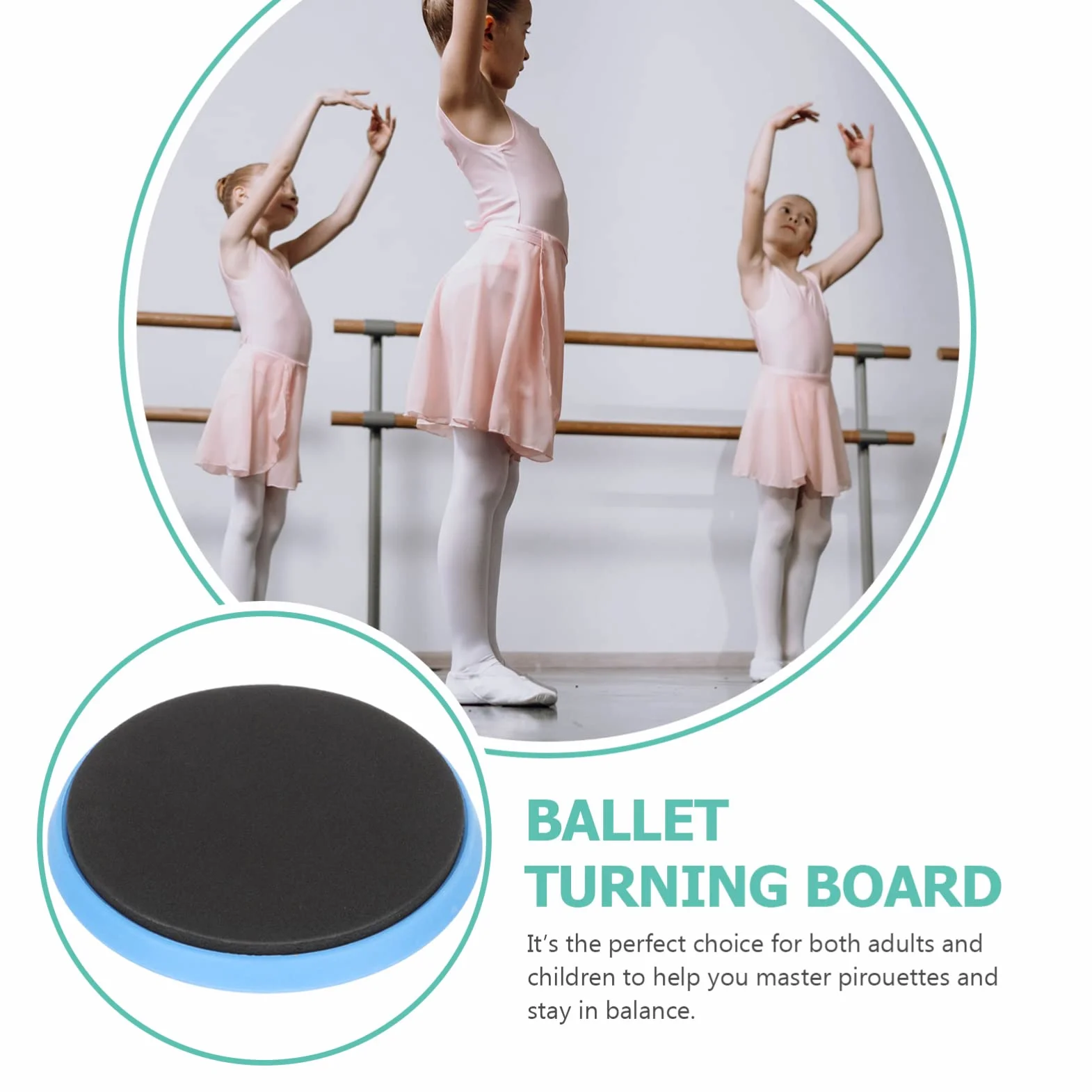 BESPORTBLE Plateau Tournant pour Danseuses Planche Équilibre Entraînement Rotatif