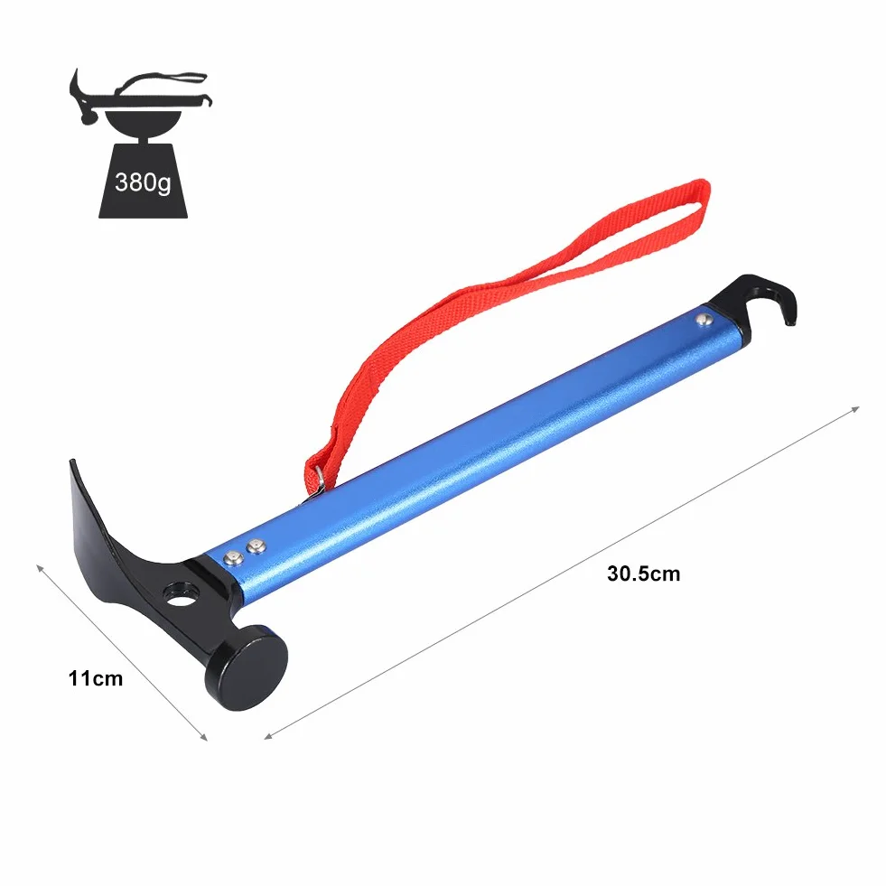 Yosoo Maillet Marteau Extracteur Piquet Tente Camping Randonnée Bleu