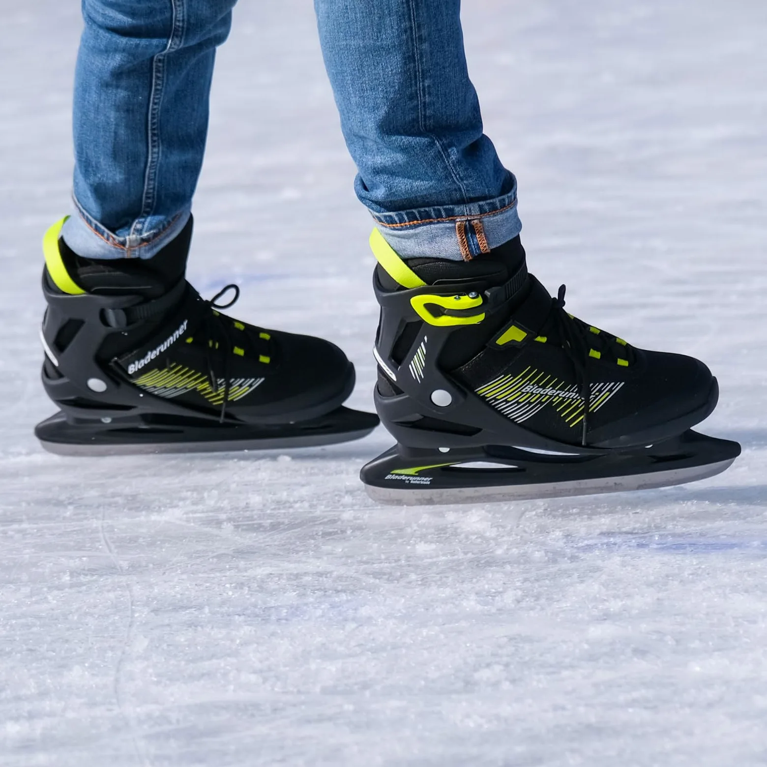 Bladerunner Igniter Ice Patins à Glace, Homme, Noir/Citron Vert, 41