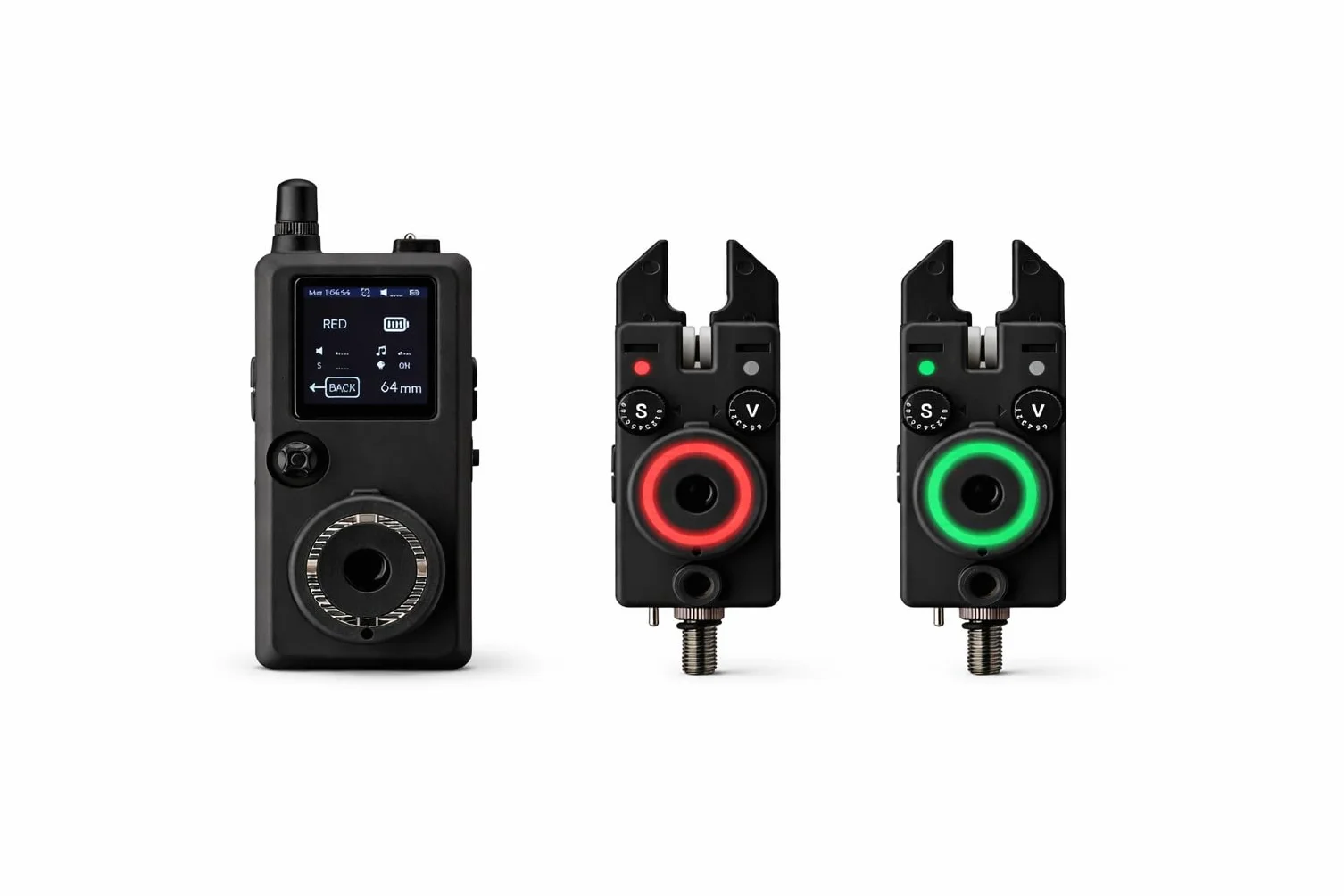 K15 Lot de 2 détecteurs de touche pour pêche à la carpe avec récepteur R15 – Système d'alerte de pêche sans fil, sensibilité intelligente, longue portée 300 m