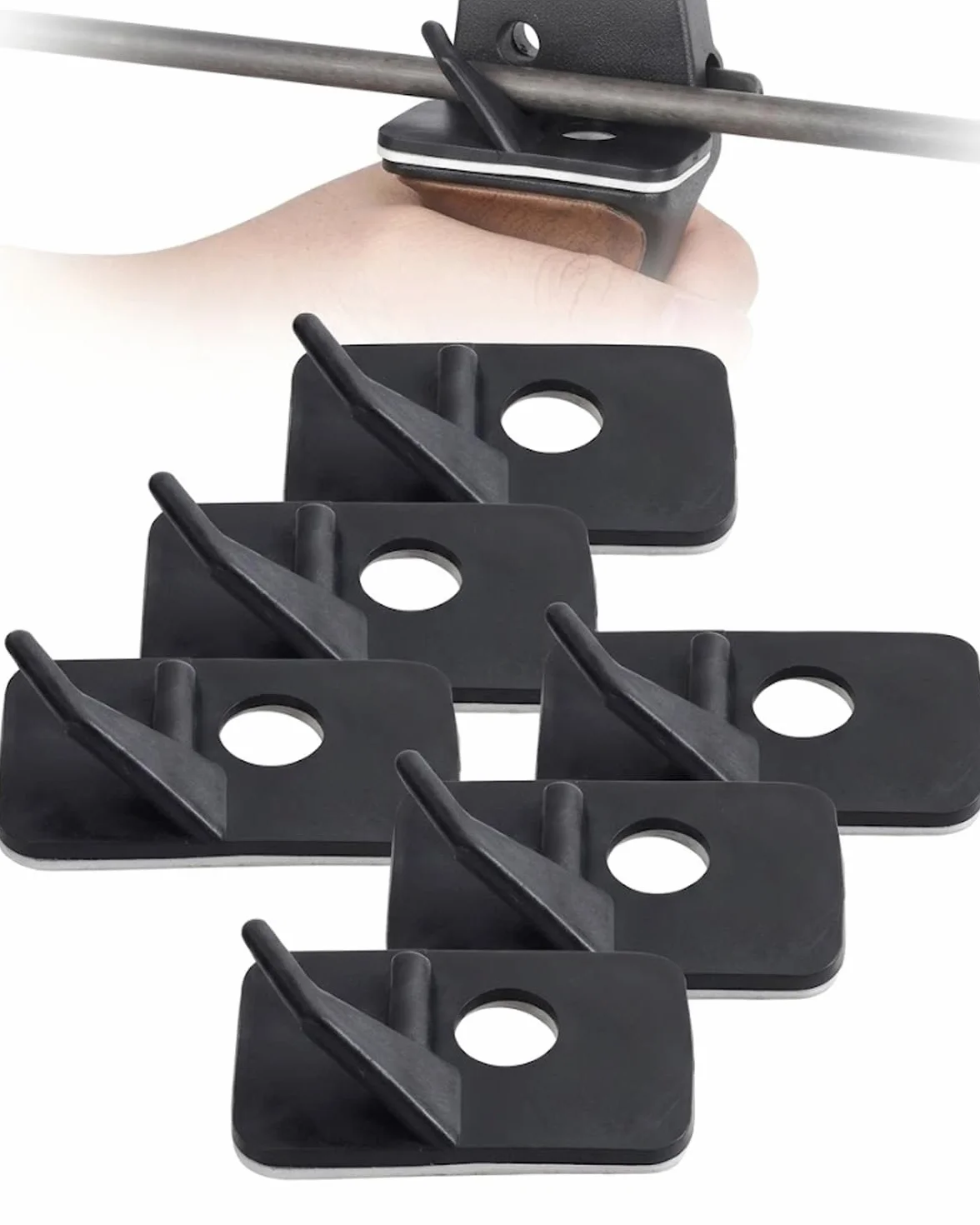 Repose-Flèche Droitier Accessoires de Tir à l'Arc – Support de Flèche Adhésif en Plastique Noir pour Arc Recurve et Compound