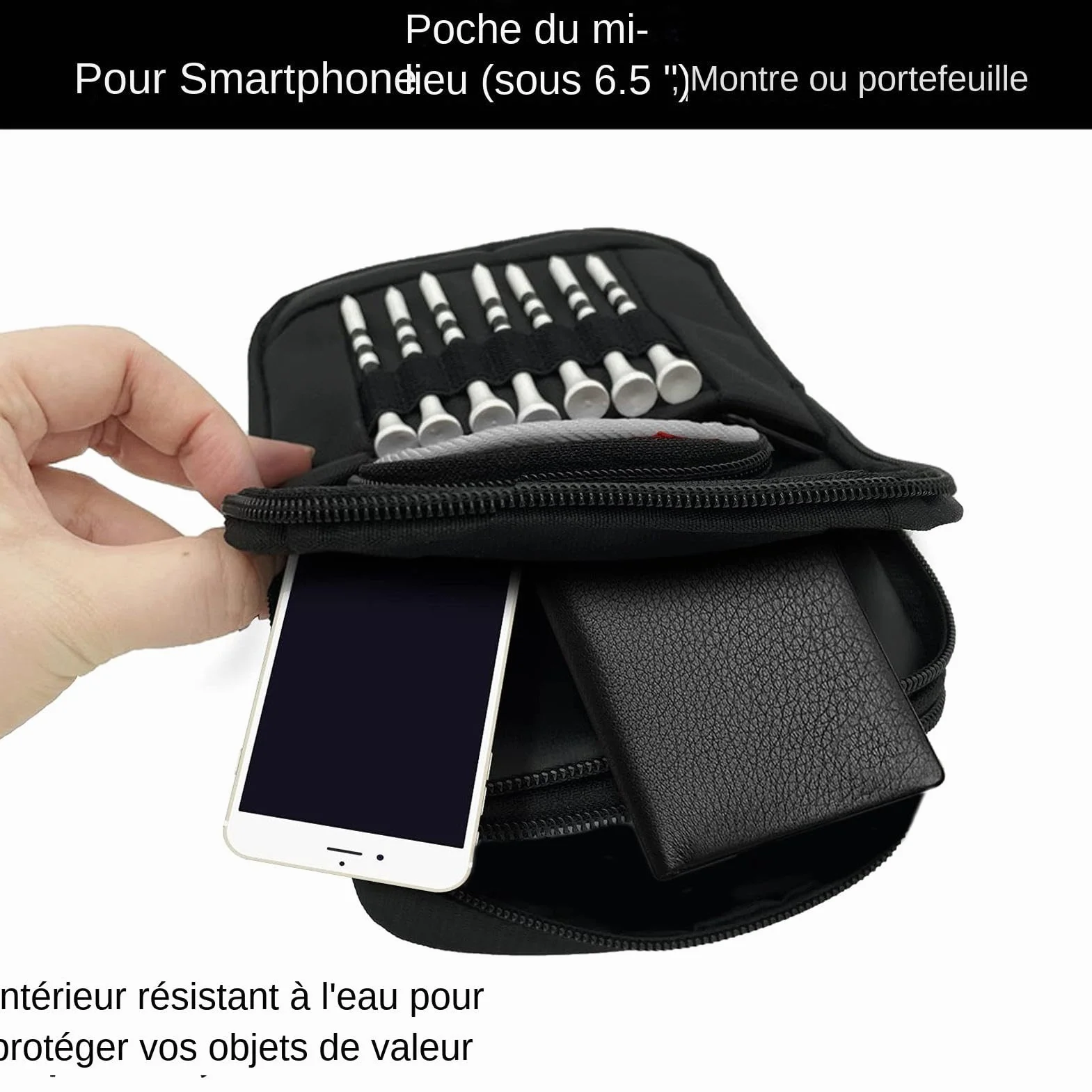Sac pour balle de golf, pochette pour balle de golf | Organisateur de sac de golf Pochette pour objets de valeur de golf,Pochette pour balle de golf, sac organisateur de tee-shirt de golf, pochette po