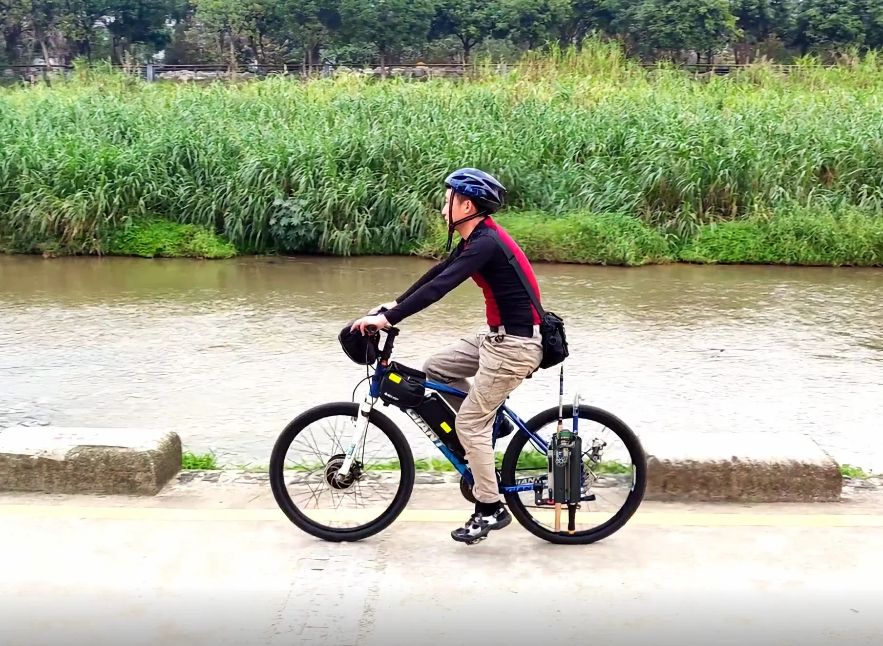 Support de canne à pêche pour vélo, porte-canne pour 2 cannes, noir