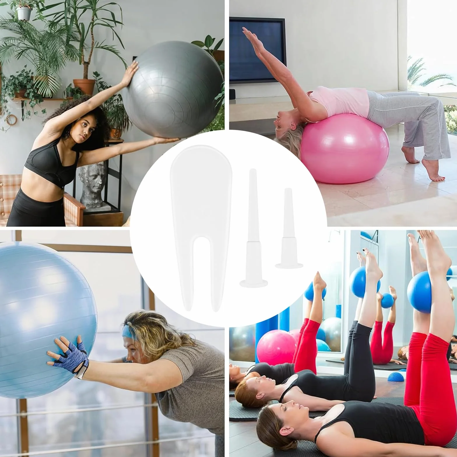 Kit de Remplacement de Bouchon d'air Yoga 8 Pièces avec Outil Amovible