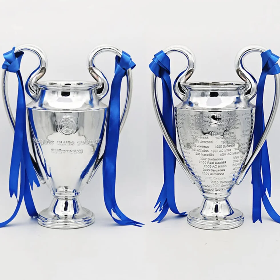 Trophée des Champions d'europe De Football Trophées De Football Objets De Collection De Fans Décorations De Bureau À Domicile De Bar,16cm/6.3in