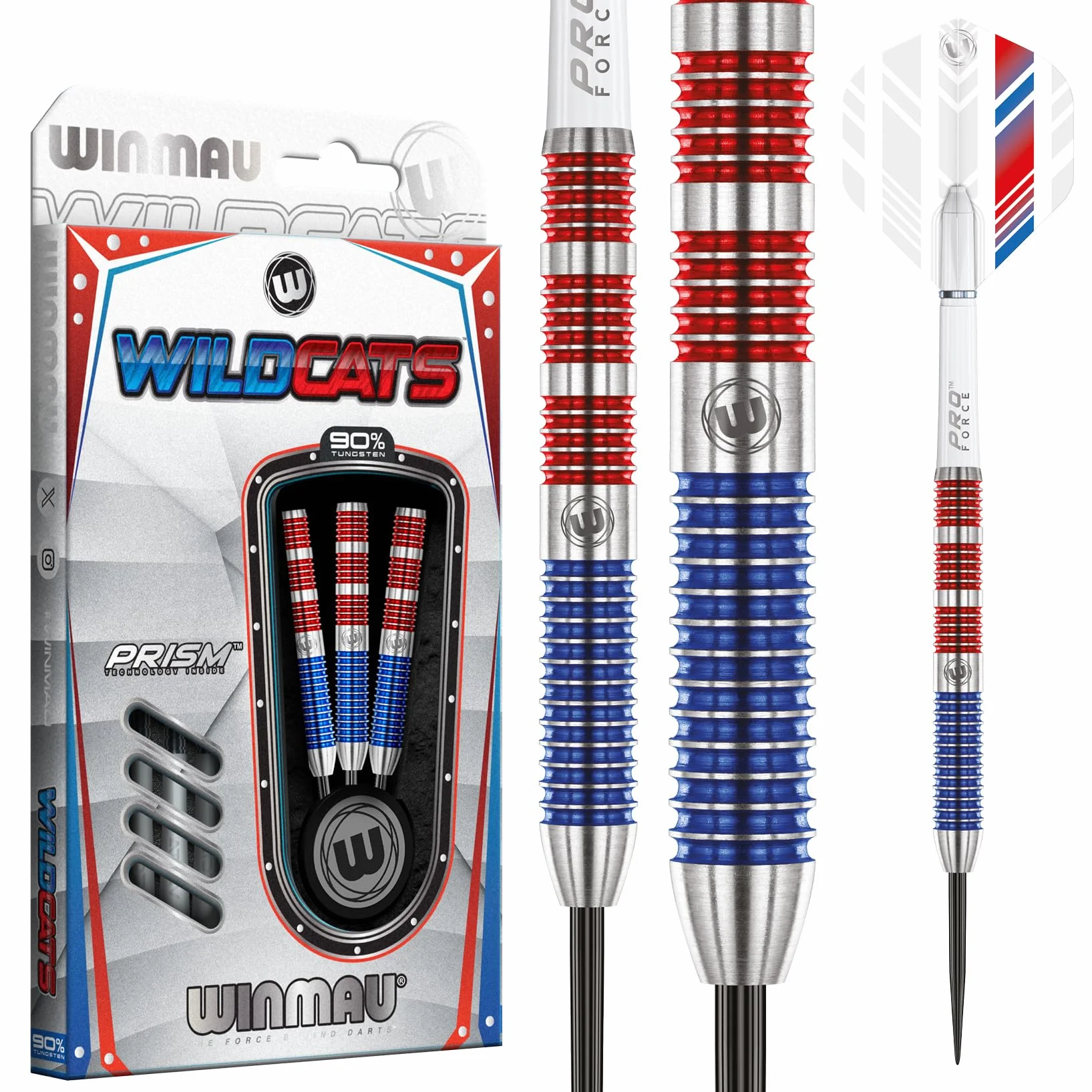 WINMAU Wildcats Series 90% Tungsten Darts Set Soft Tip 18g Steel Tip 21g 22g 23g 24g 25g 26g