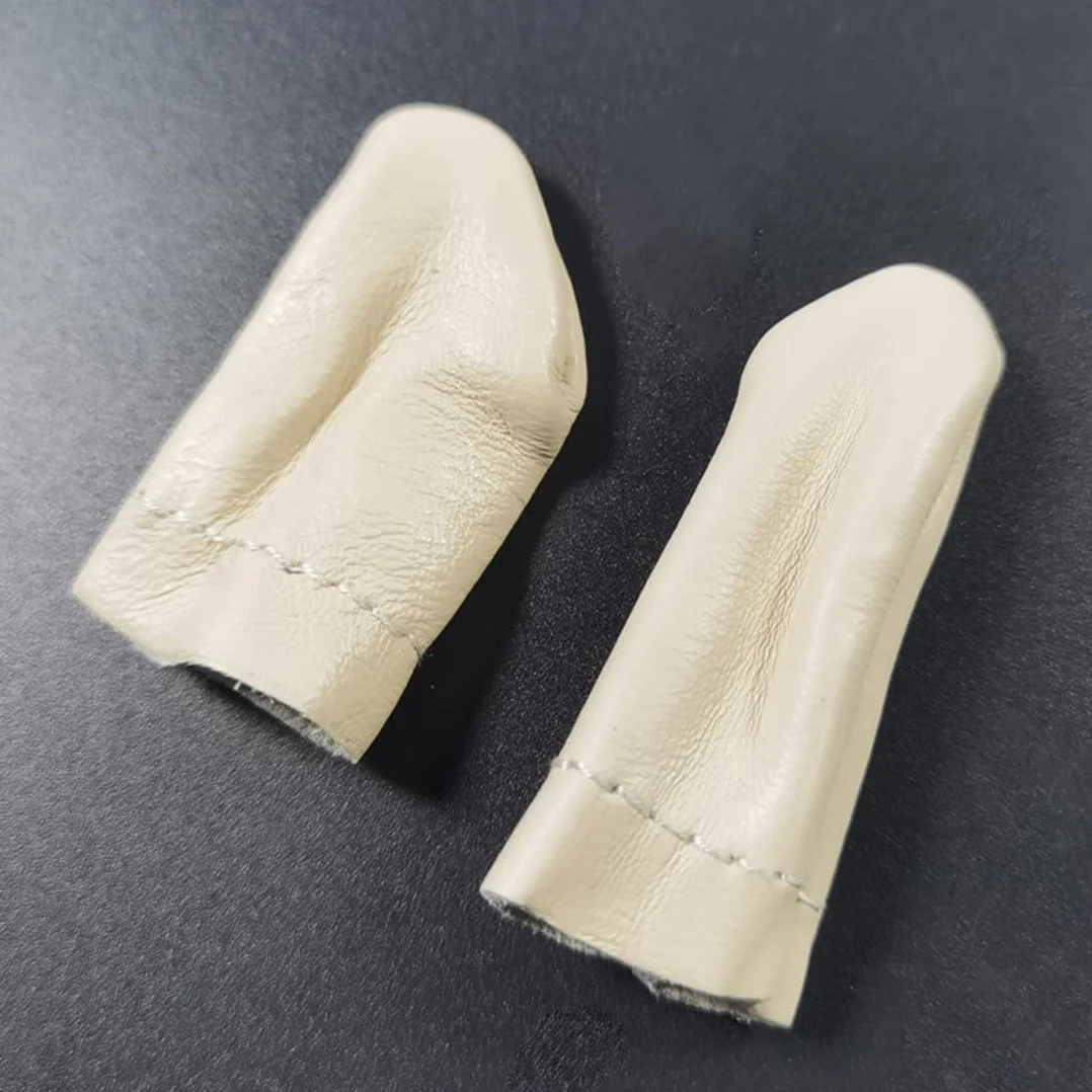 Protège-doigts en cuir tricoté 2 paires pour travaux manuels, outils de couture