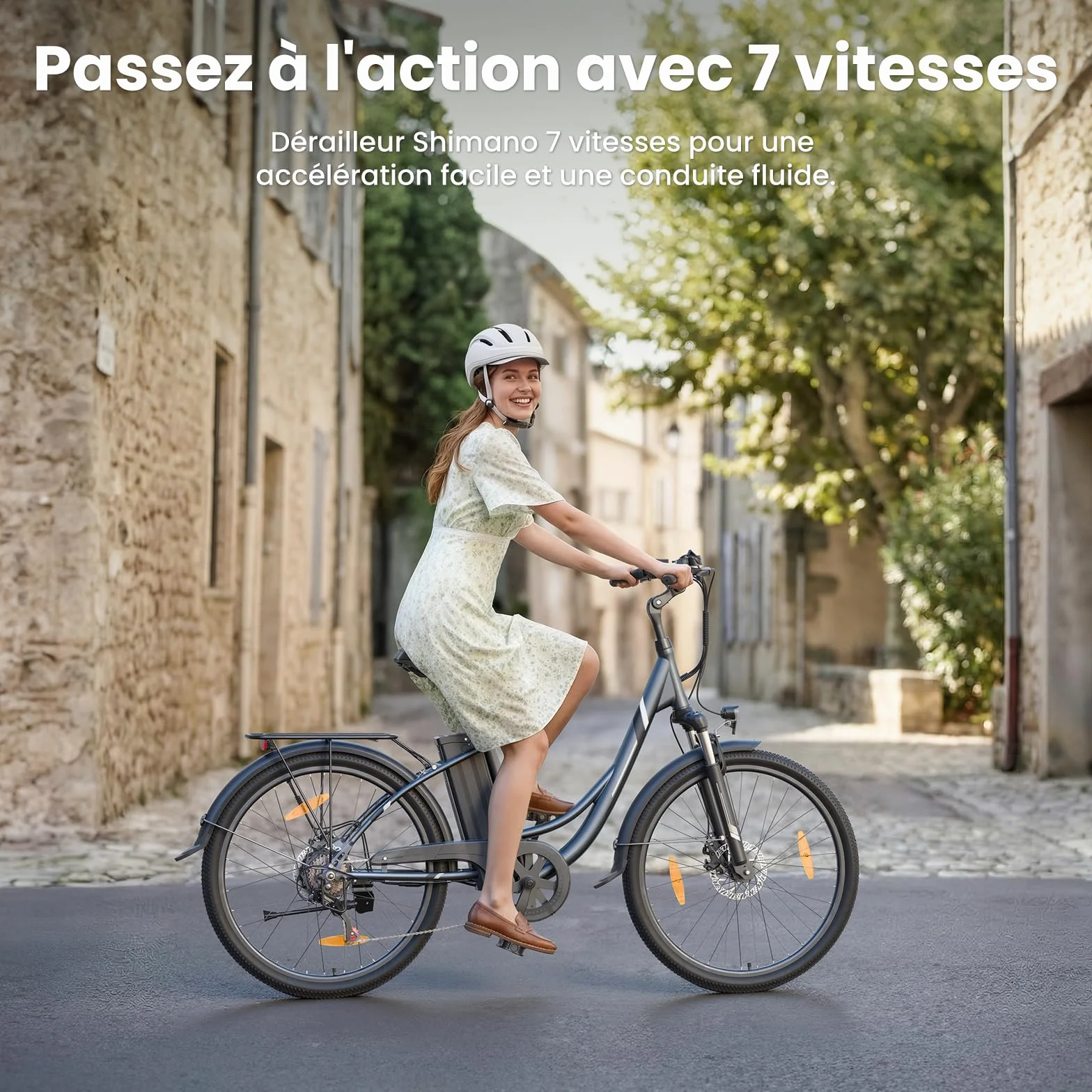 Touroll B1 Vélo Électrique 26" 36V 15.6Ah Batterie Amovible 250W 7 Vitesses E-Bike Urbain Adulte