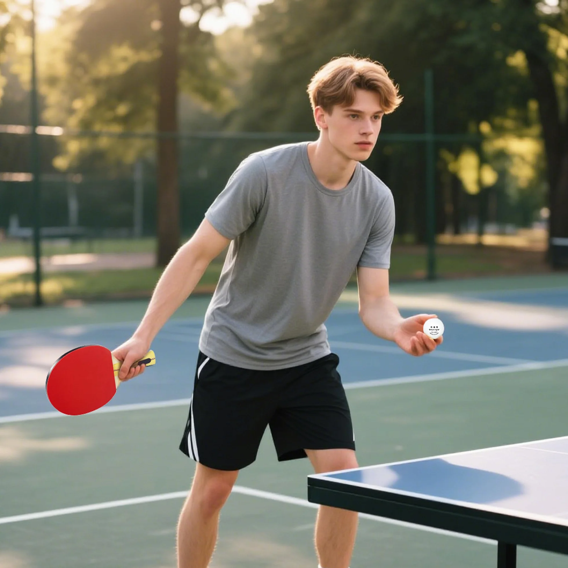 SPORTNOW Lot Raquettes Ping-Pong Tennis Table 4 Raquettes 8 Balles 1 Sac