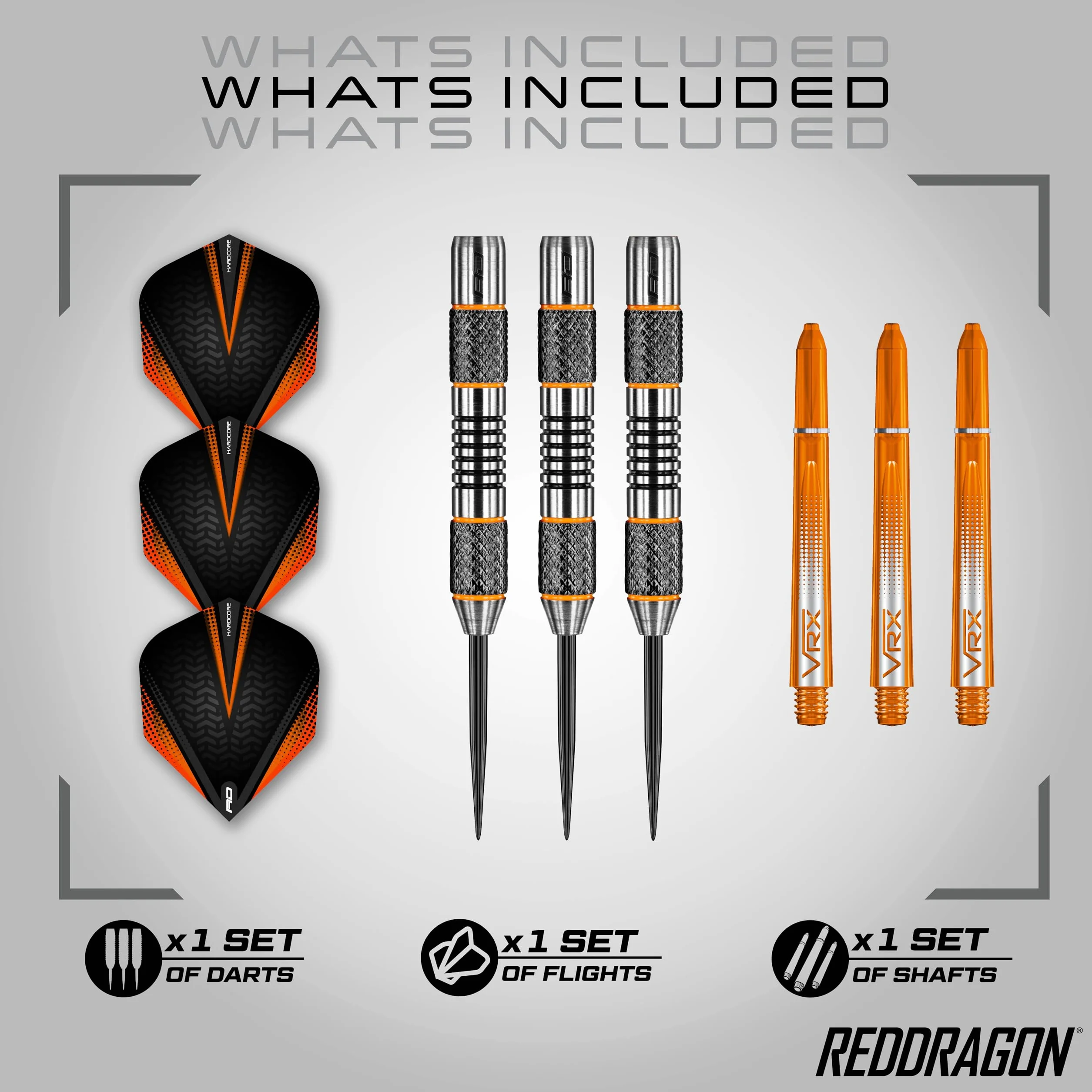 RED DRAGON Flechette Pointe Acier Amberjack 90% Tungstène 21g-25g