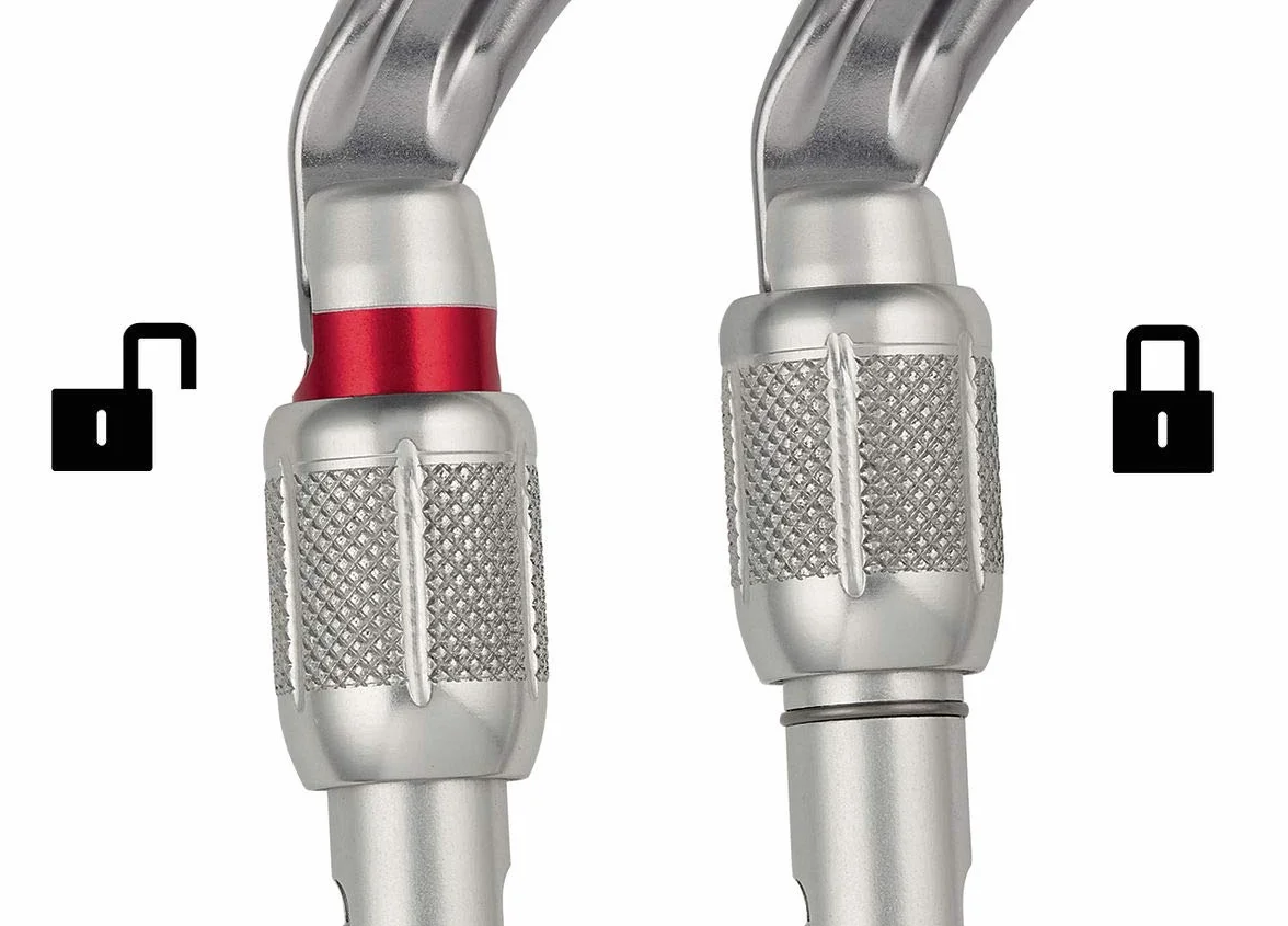 Petzl M33A SL Mosqueton Screw-Lock Gris