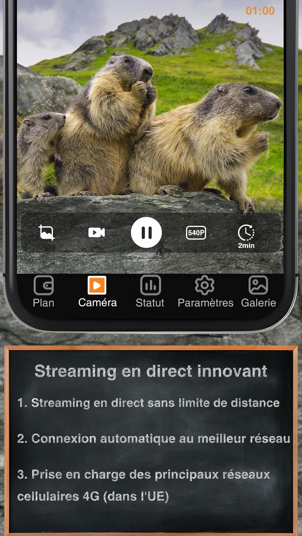 GardePro X50 Pro Max Caméra de Chasse 4G LTE avec Streaming en Direct, Batterie Rechargeable 8000 mAh, Carte SD Intégrée, 48MP 1296P, Caméra X50PLMB No Glow Infrarouge Vision Nocturne