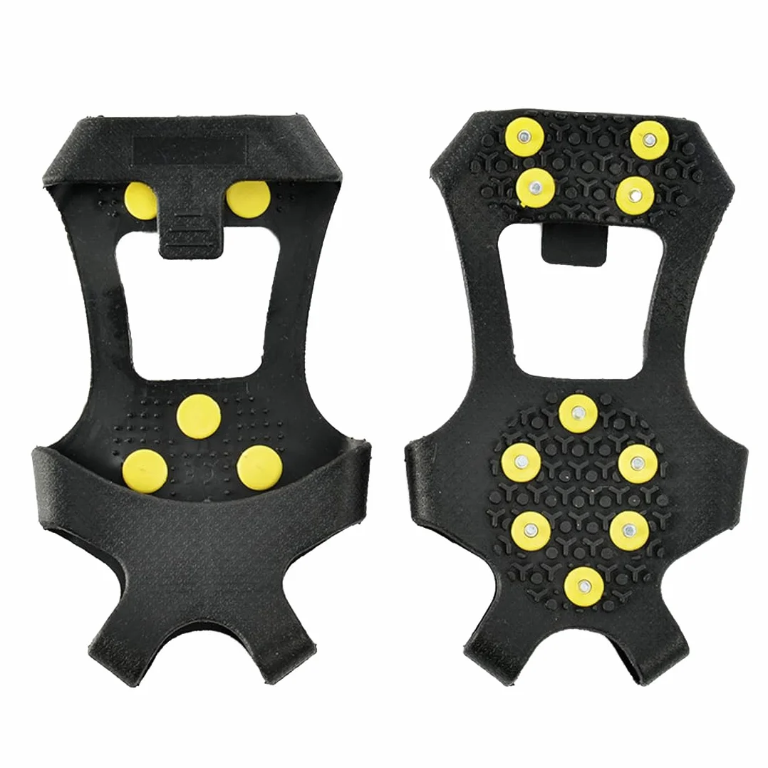 Crampons Antidérapants Remplaçables pour Chaussures, Grips à Glace, Pointes en Acier Inoxydable, Neige et Glace Randonnée Hiver (Taille L)