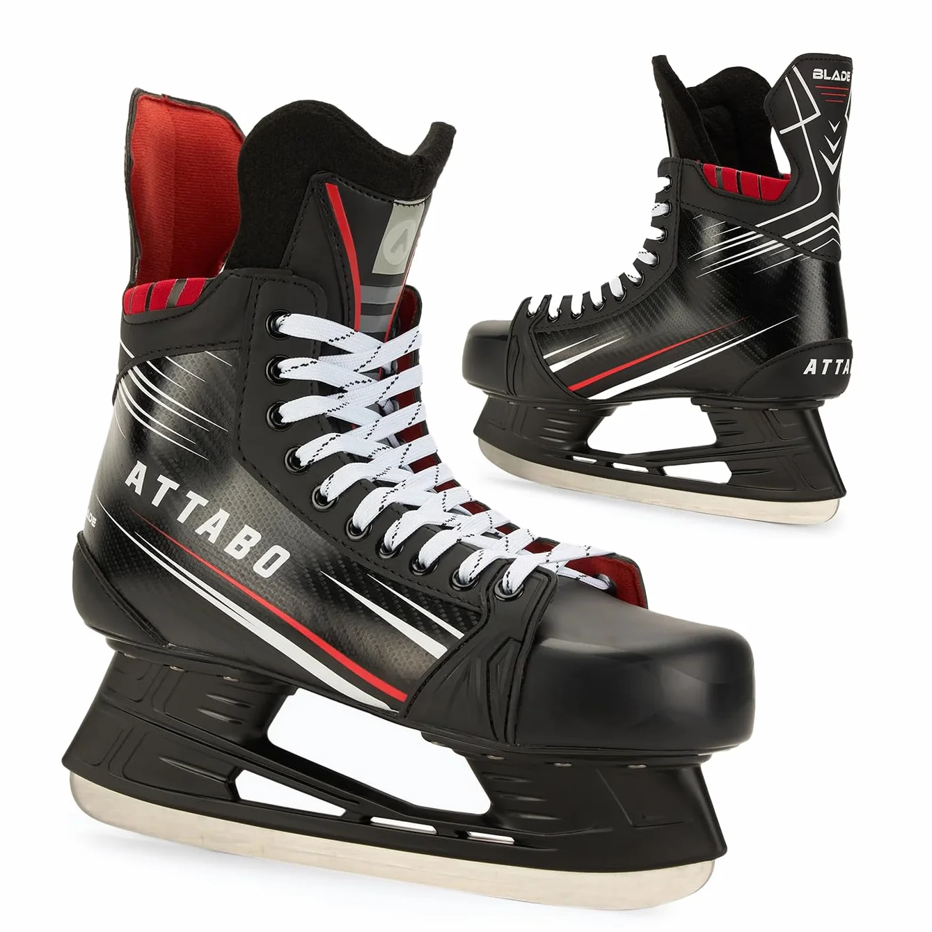 Patins de Hockey sur Glace Homme Taille 39 EU Lame Acier Inoxydable Noir