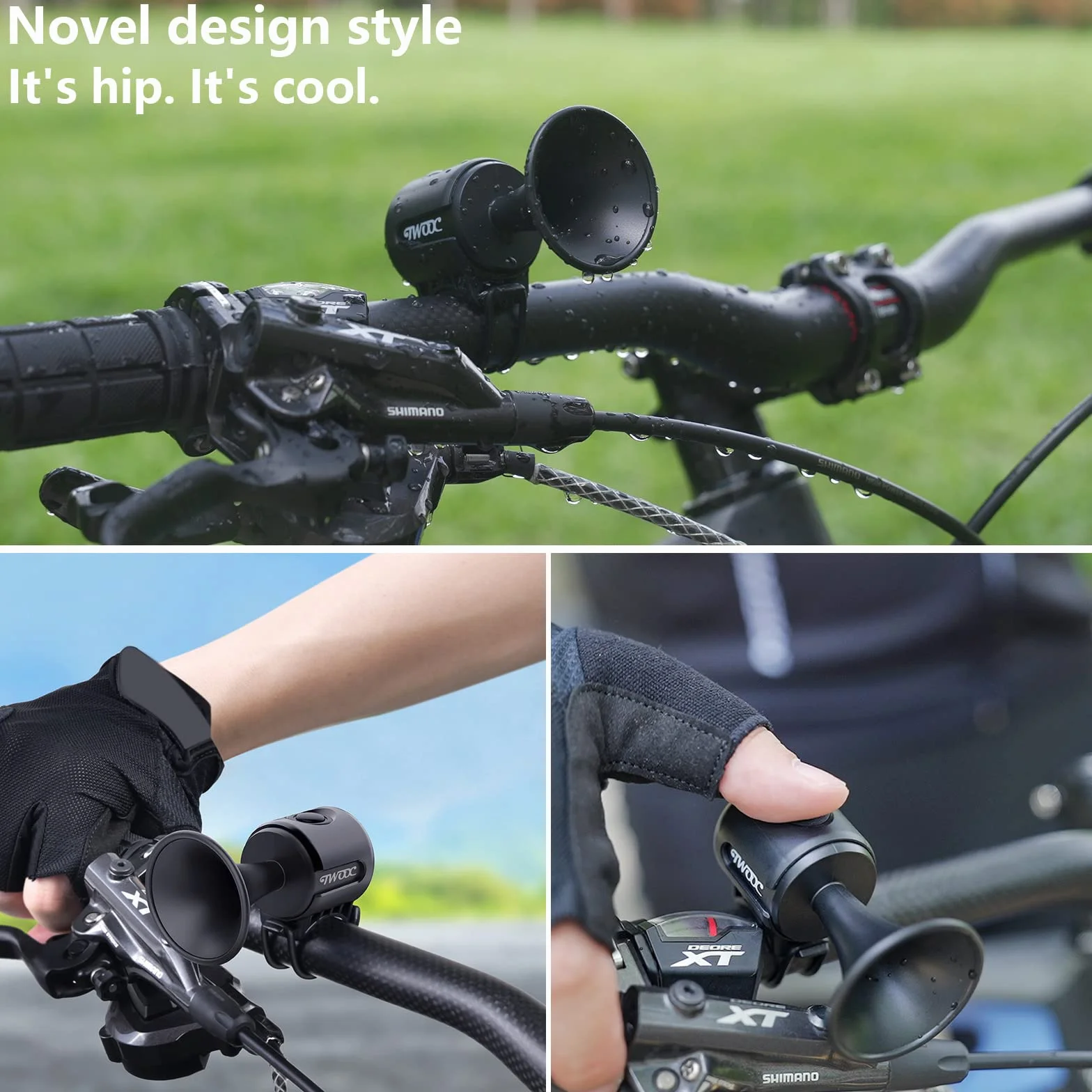 Vélo Sonnette Électrique 120dB 1 Mode Klaxon Puissante IPX4 300mAh