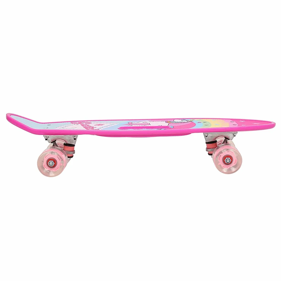 Skateboard pour Fille PVC 60×18 cm Petit Skate Enfants