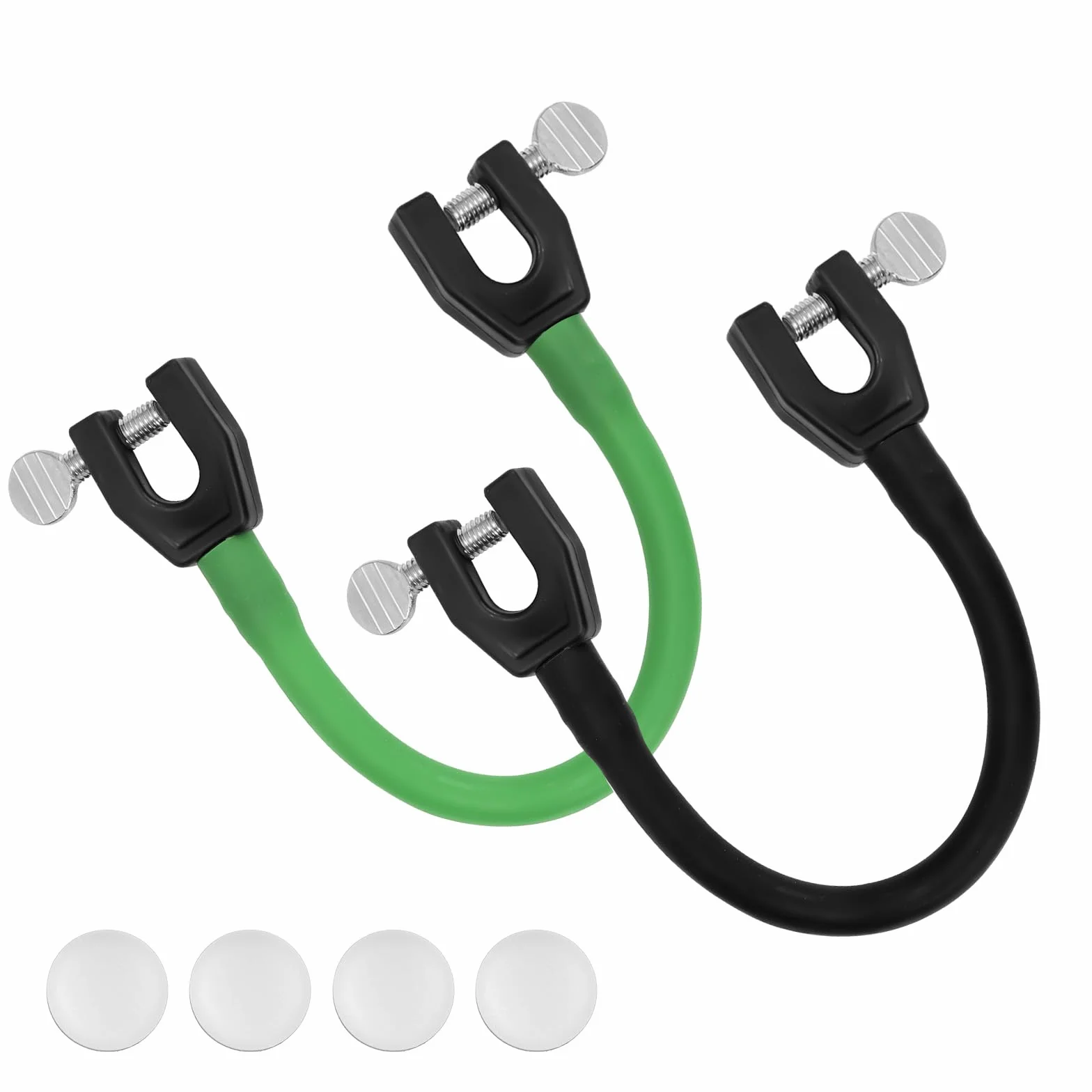 Connecteurs de Pointe de Ski pour Enfants, Connecteur de Ski avec 4 Entretoises, Aide à l'Entraînement au Ski pour Débutants (Noir, Vert Foncé)