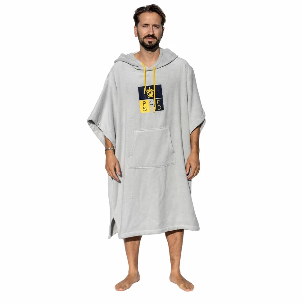 Surf Poncho - Peignoir de Serviette Polyvalent avec Manches, Capuche et Poche Avant – Coton Premium, Idéal pour Le Surf, La Natation et Les Sports de Plein Air - Unisexe, Taille Unique