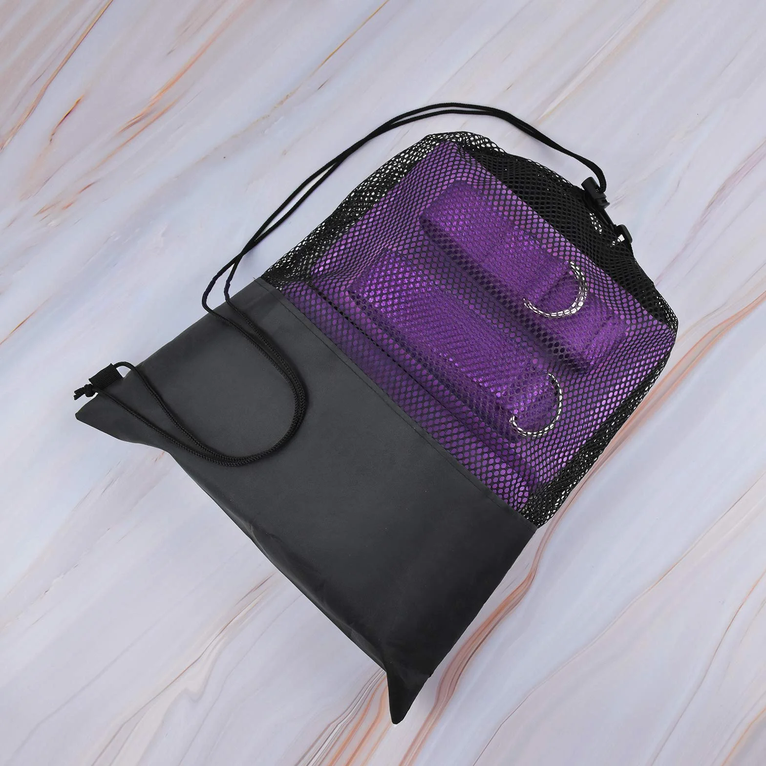Lot 2 Blocs Yoga Brique Kit Accessoires Yoga avec Sangle et Sac de Yoga 4 Pièces