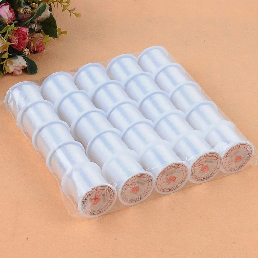 Perles Fil Nylon Clair Ligne De Pêche Bobine 34Lbs 0.4mm