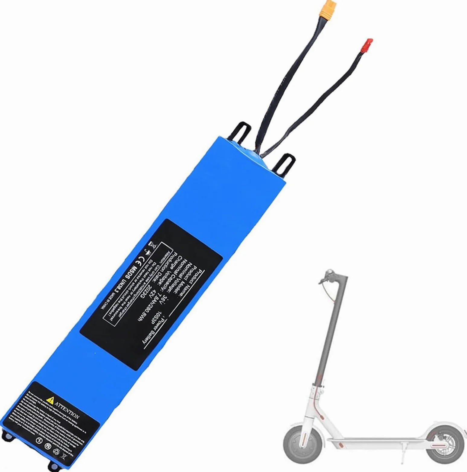 36V Batterie pour Trottinette Électrique, Batterie Haute Puissance 36V 6Ah 7.8Ah 10.4Ah Batterie De Remplacement 10S3P pour Kit Moteur De 0-400W