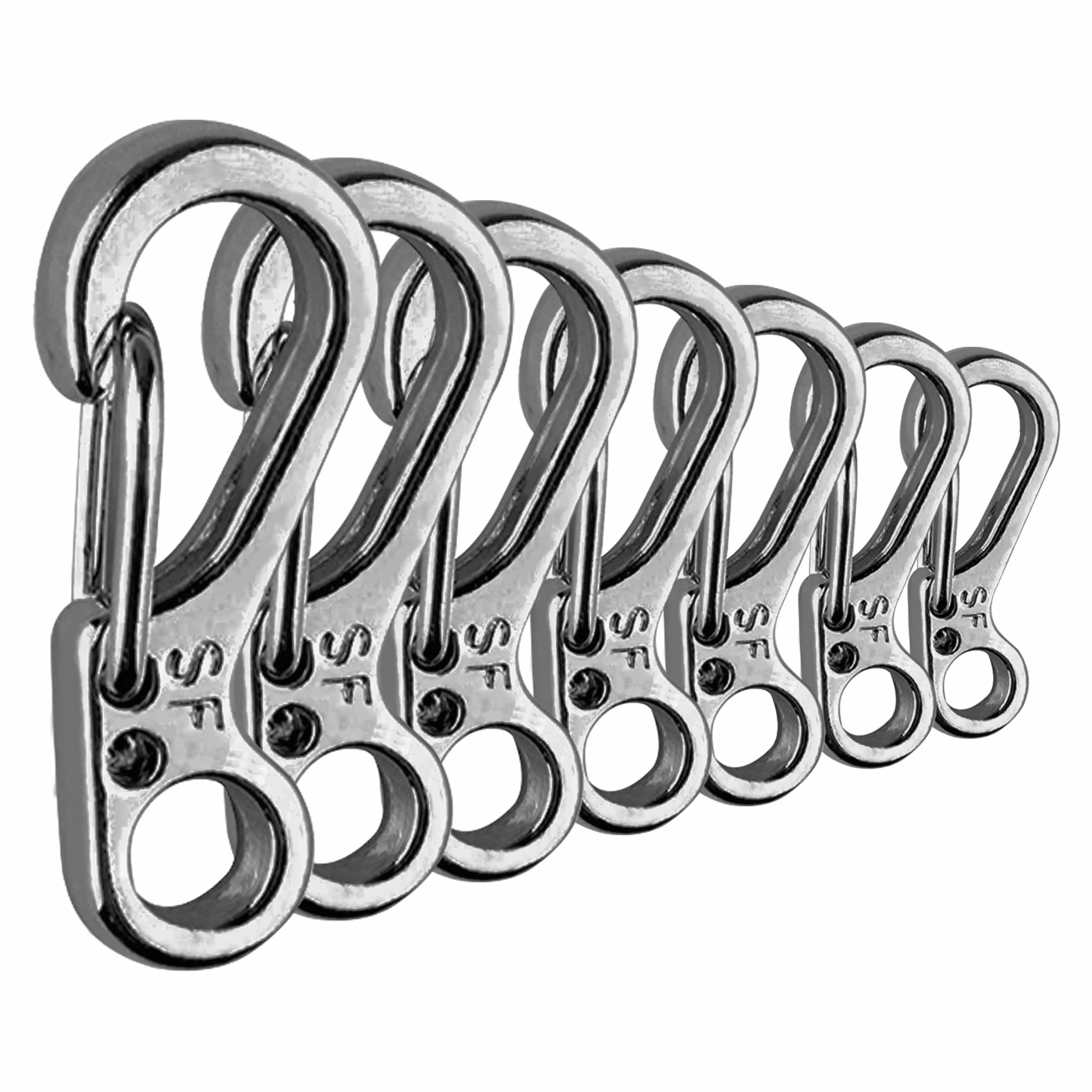 Marque Francaise Mini Mousqueton Lot de 10 Poids 5KG Porte clefs Camping Randonnée Escalade