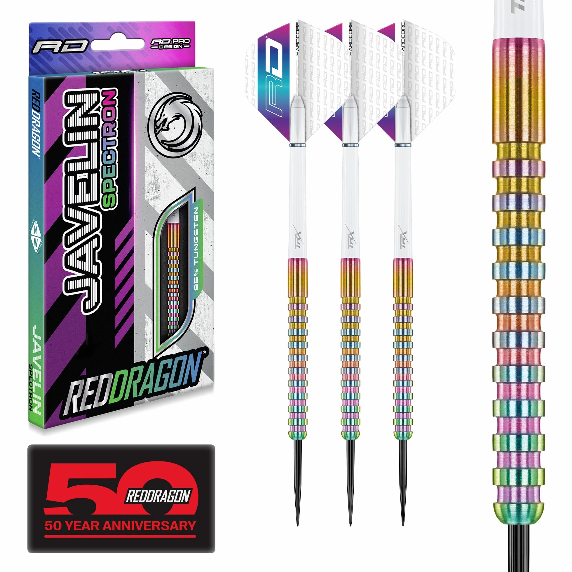 RED DRAGON Javelin Series Steeltip Dart Set with Flights and Shafts
