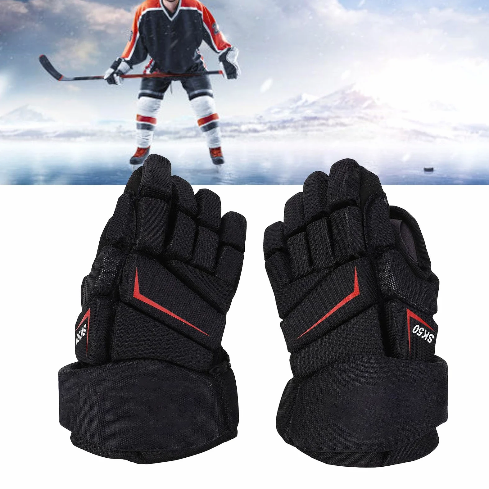 Haofy de Hockey à Glace Respirant avec Protection Contre Les Doigts pour Les Joueurs de Hockey, 1 Paire de de