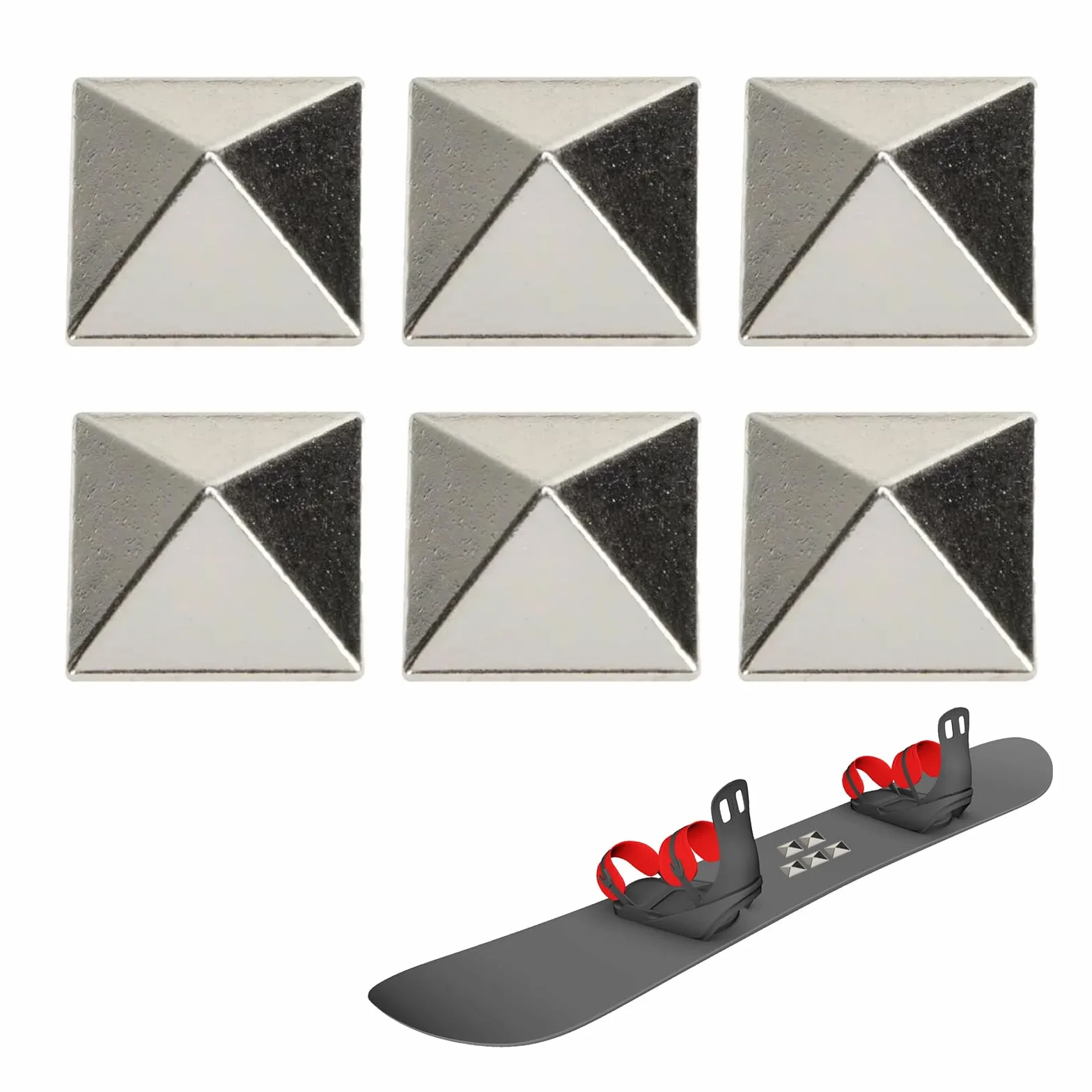 Stomp Pad Snowboard 3D Antidérapant Autocollant 6 Pièces