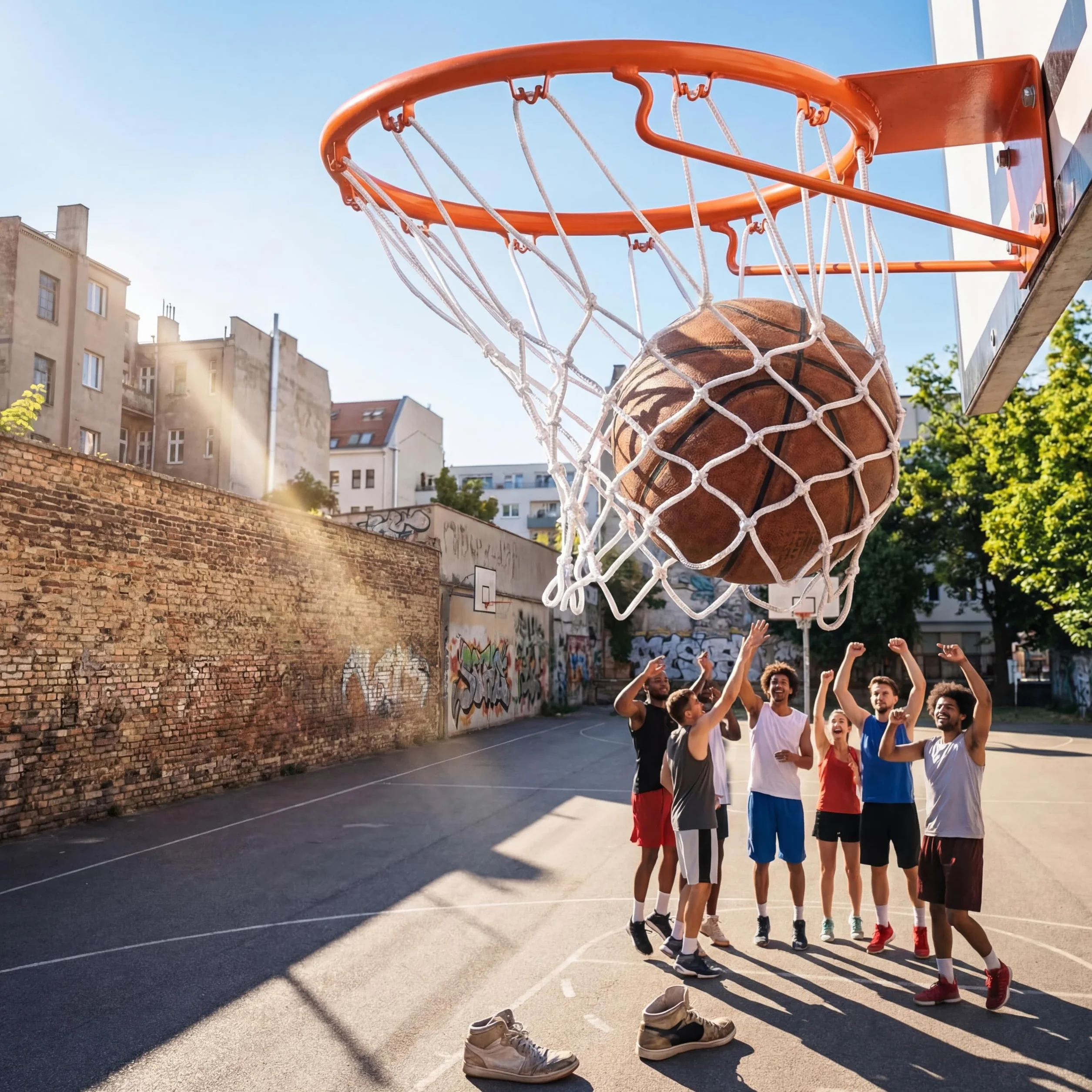 Syhood Filet de basket-ball de rechange 12 boucles pour panier standard intérieur extérieur