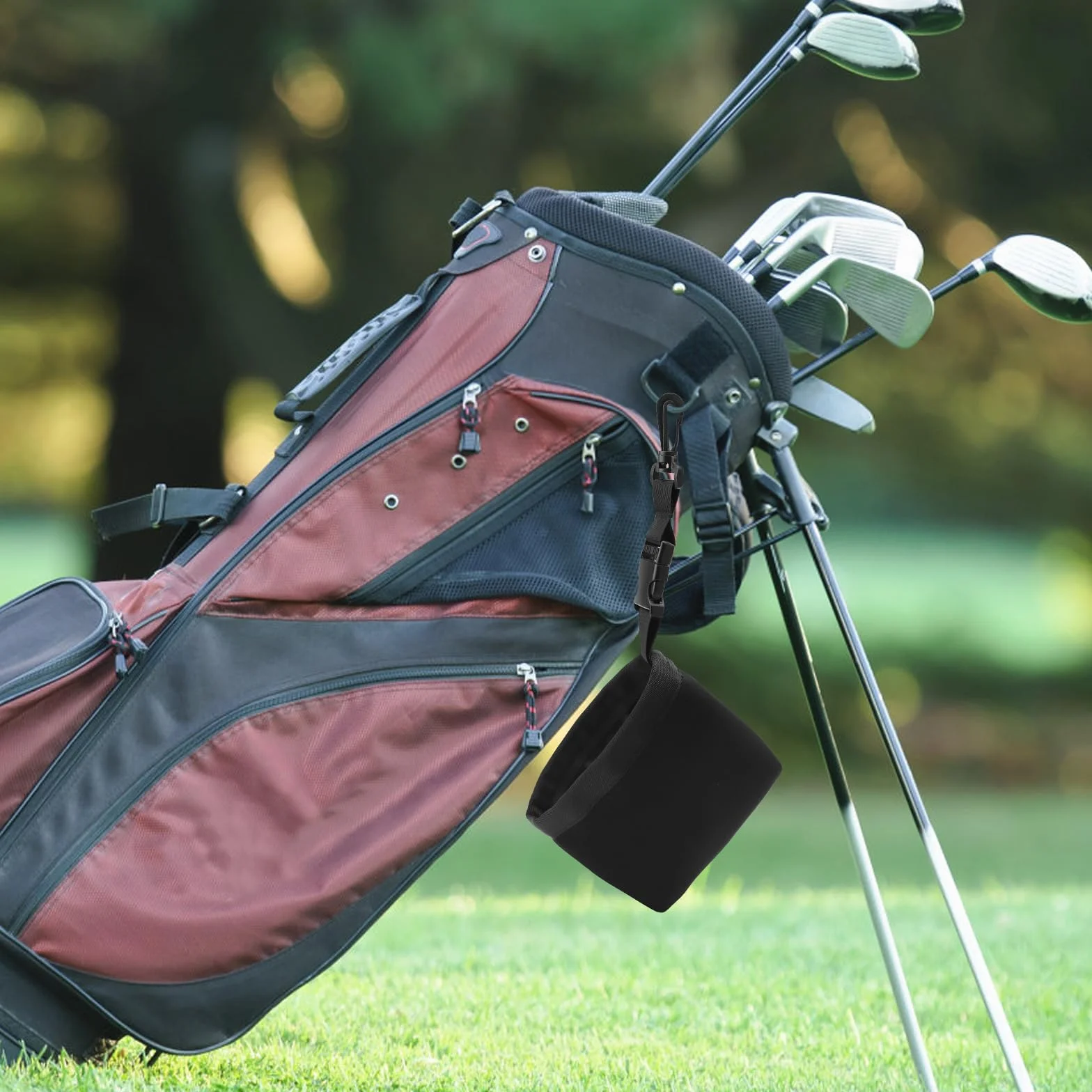Sac de Nettoyage pour Club de Golf et Balle de Golf Clip Amovible Lavable en Machine nettoie Les