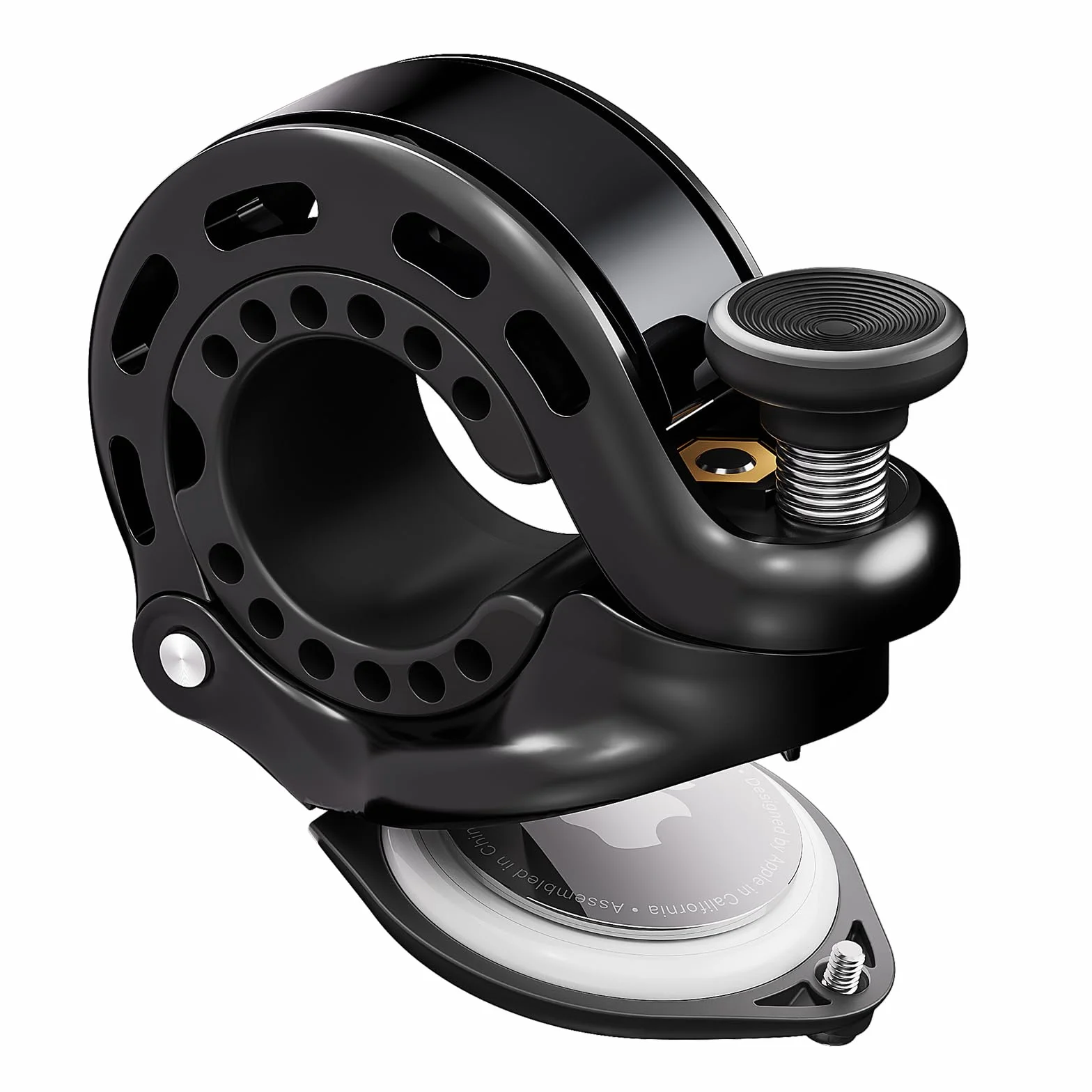RAVEMEN Q2 Sonnette de Vélo Compatible AirTag 110 DB Antivol Support Guidon 22,2-31,8 mm