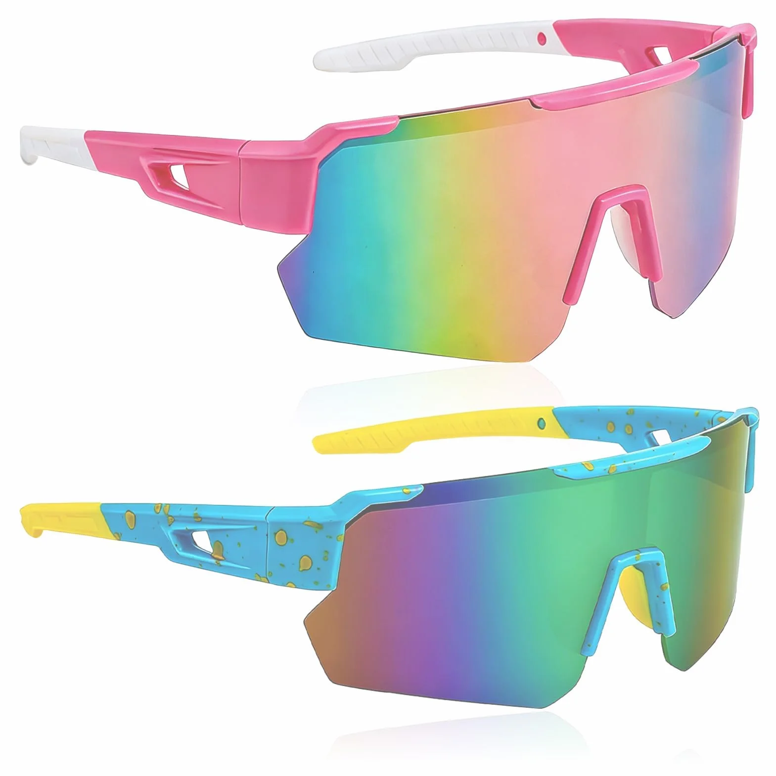 Lunettes de Soleil Sport Polarisées UV400 pour Cyclisme, Ski, Moto, Course à Pied