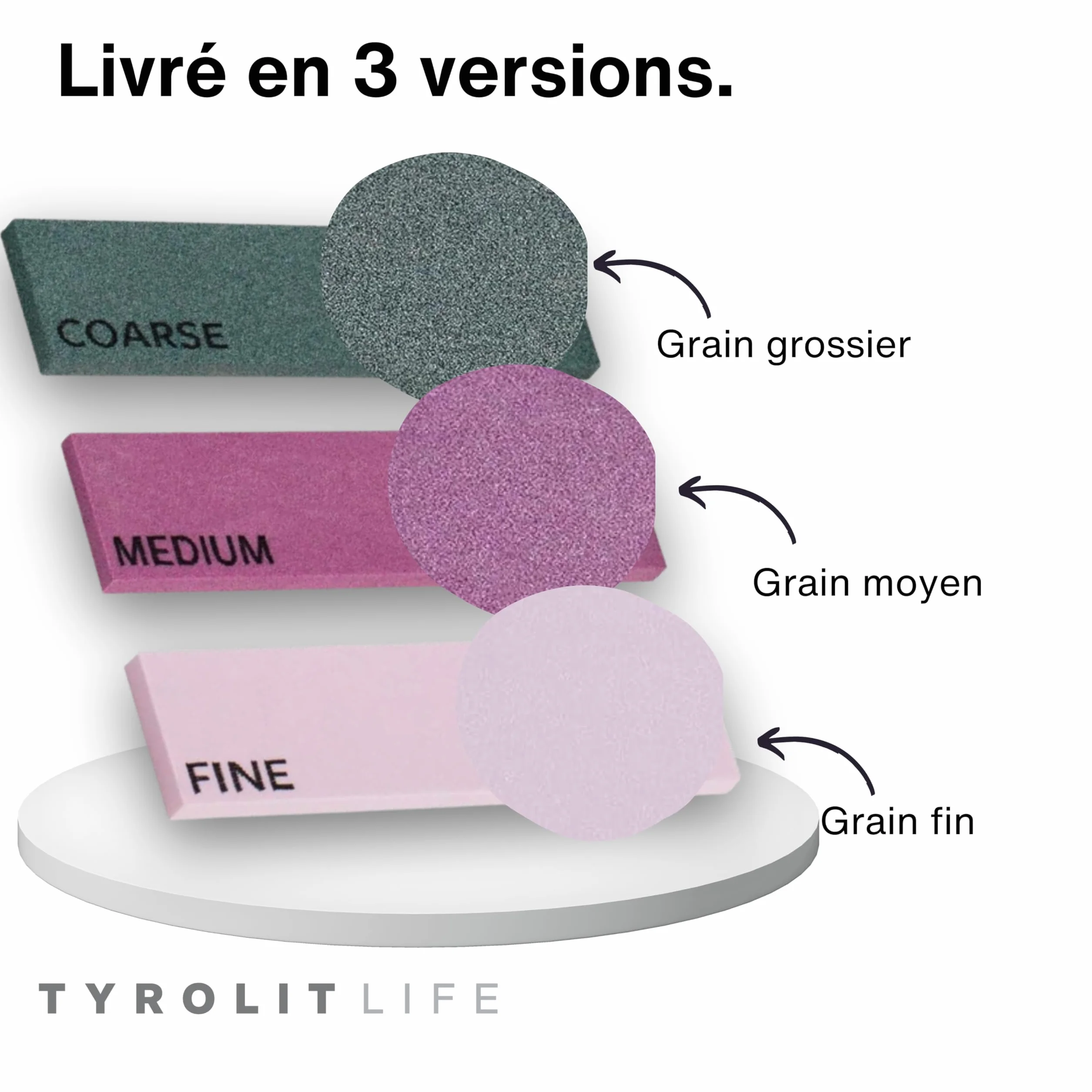 Tyrolit Life Lime à Bords Ski et Snowboard Lot de 3 Céramique Affûtage
